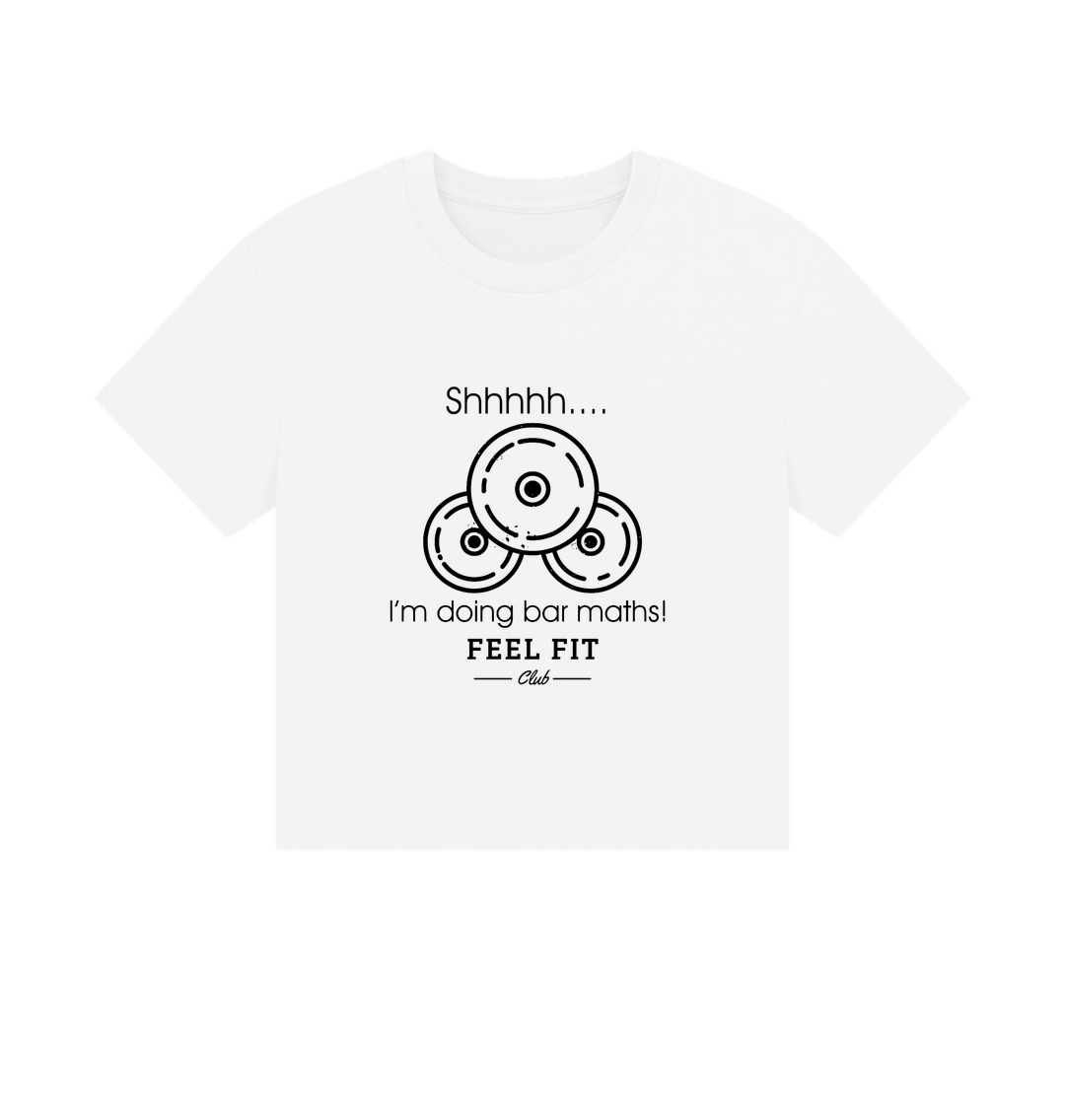 Feel Fit Club Bar Maths Boxy Oversized Tee White / 14