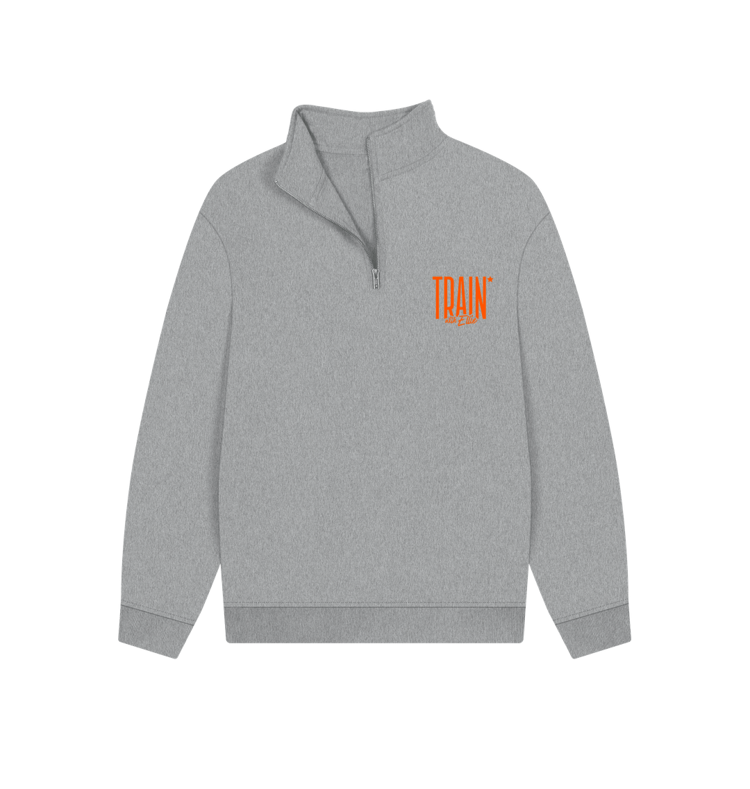 Athletic Grey Printed Sweater Front