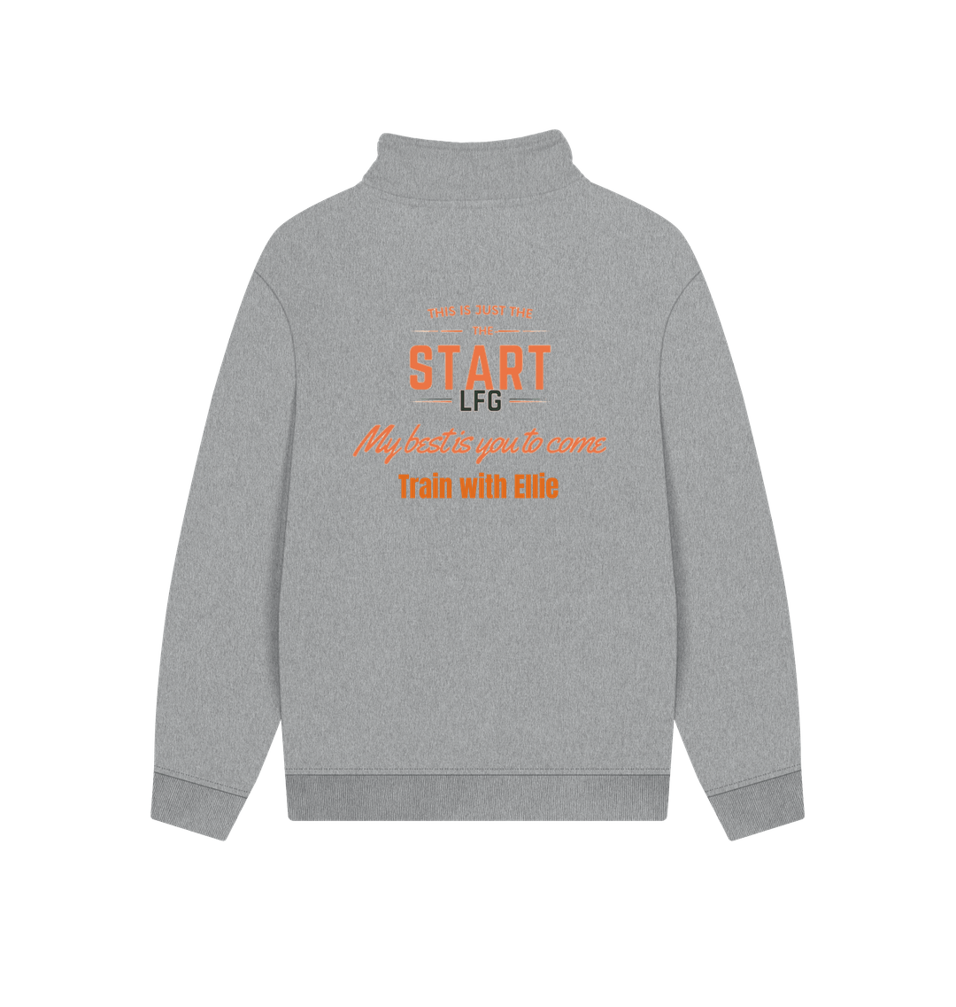 Athletic Grey Printed Sweater Back