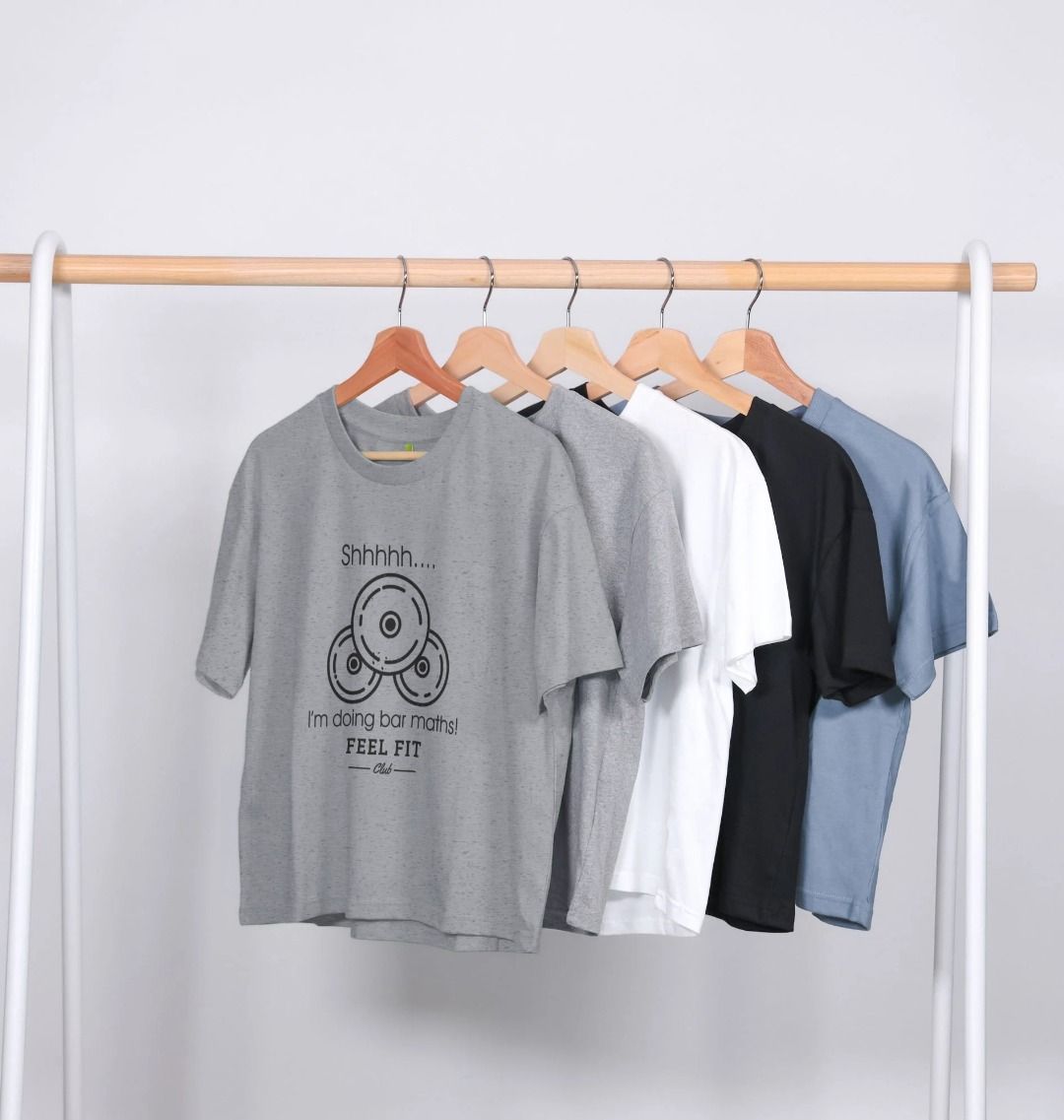 Feel Fit Club Bar Maths Boxy Oversized Tee