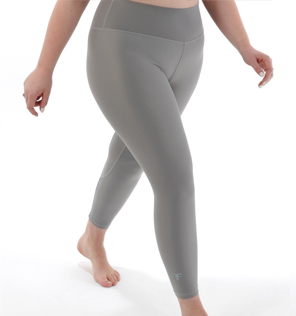 SIGNATURE 7/8 High Waisted Leggings XXXL / Moon - Grey