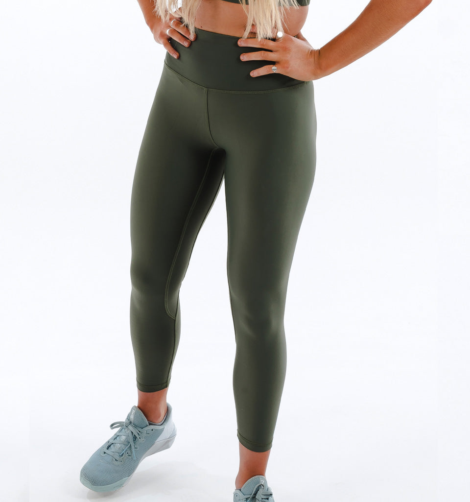 SIGNATURE 7/8 High Waisted Leggings S / Tribu - Olive