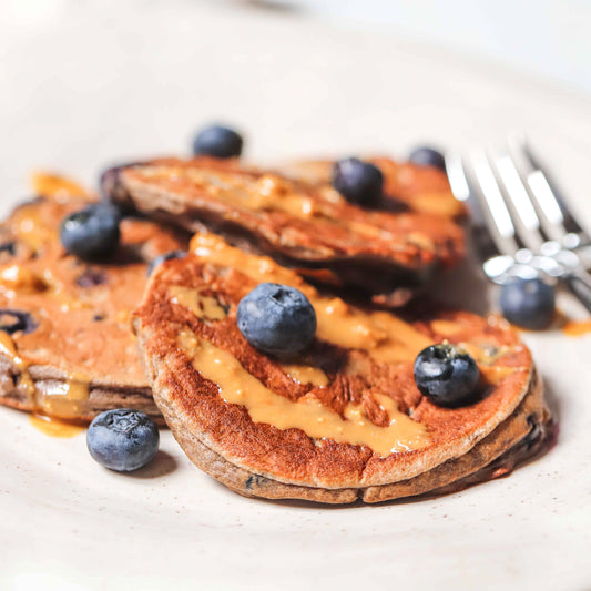 High Protein Blueberry Pancakes and why Protein for breakfast and post workout is important!