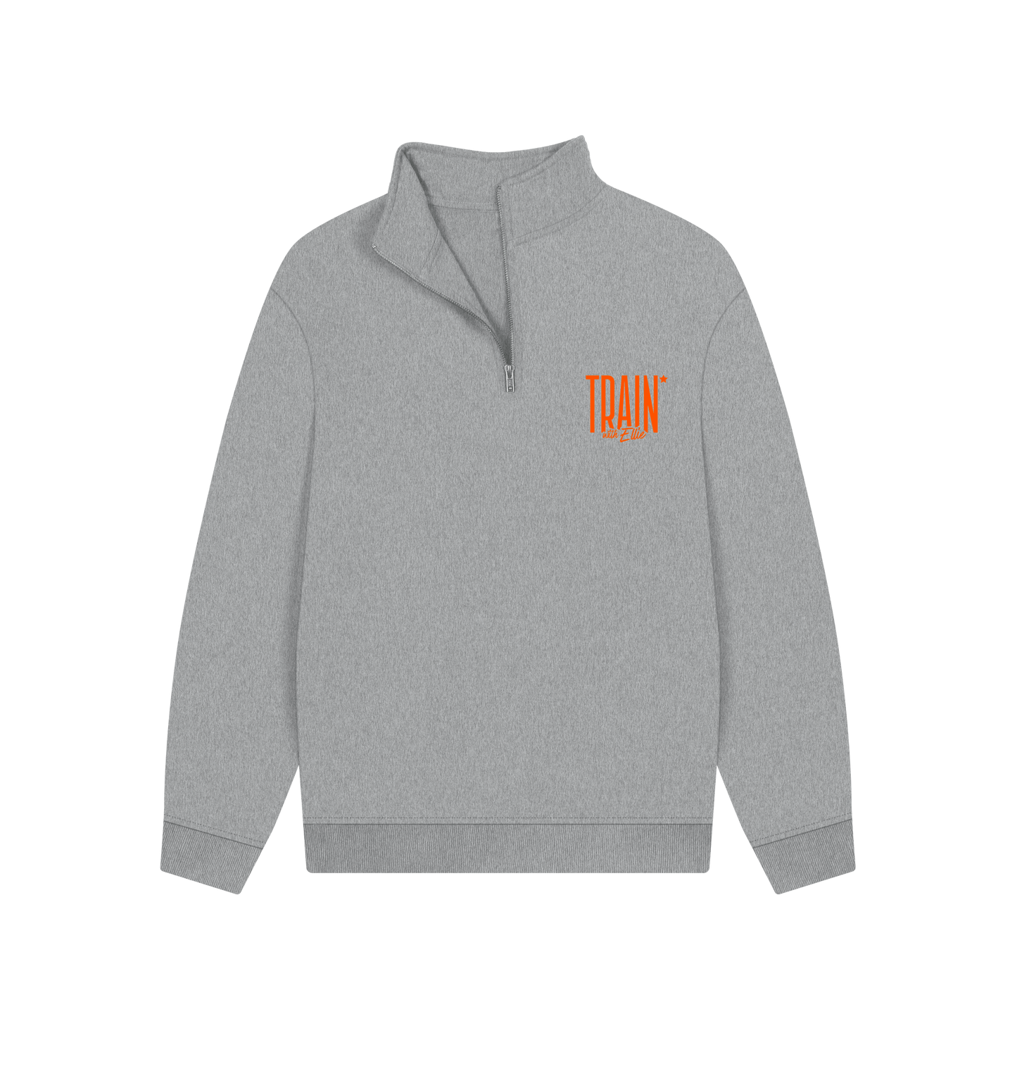 Athletic Grey Printed Sweater Front