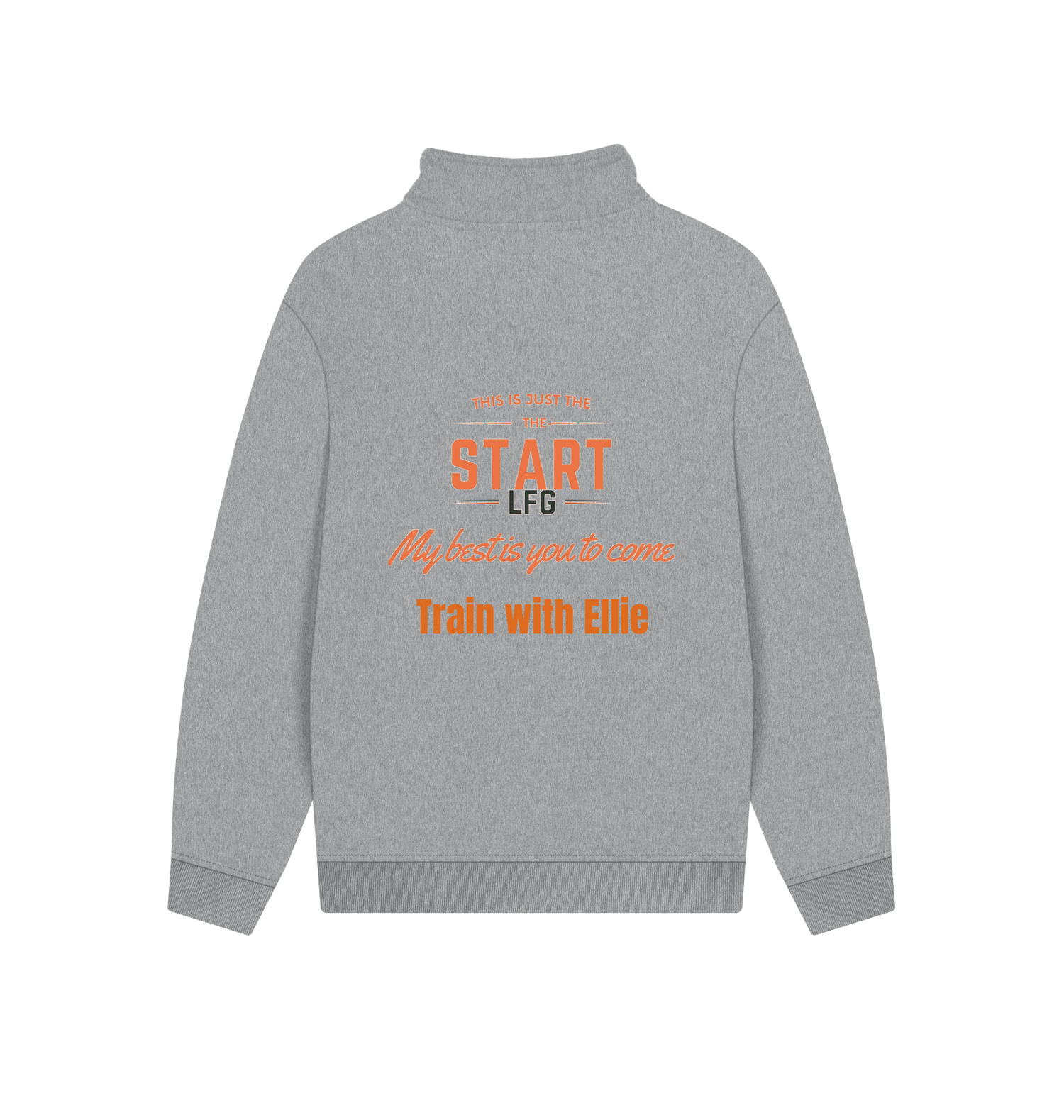 Athletic Grey Printed Sweater Back