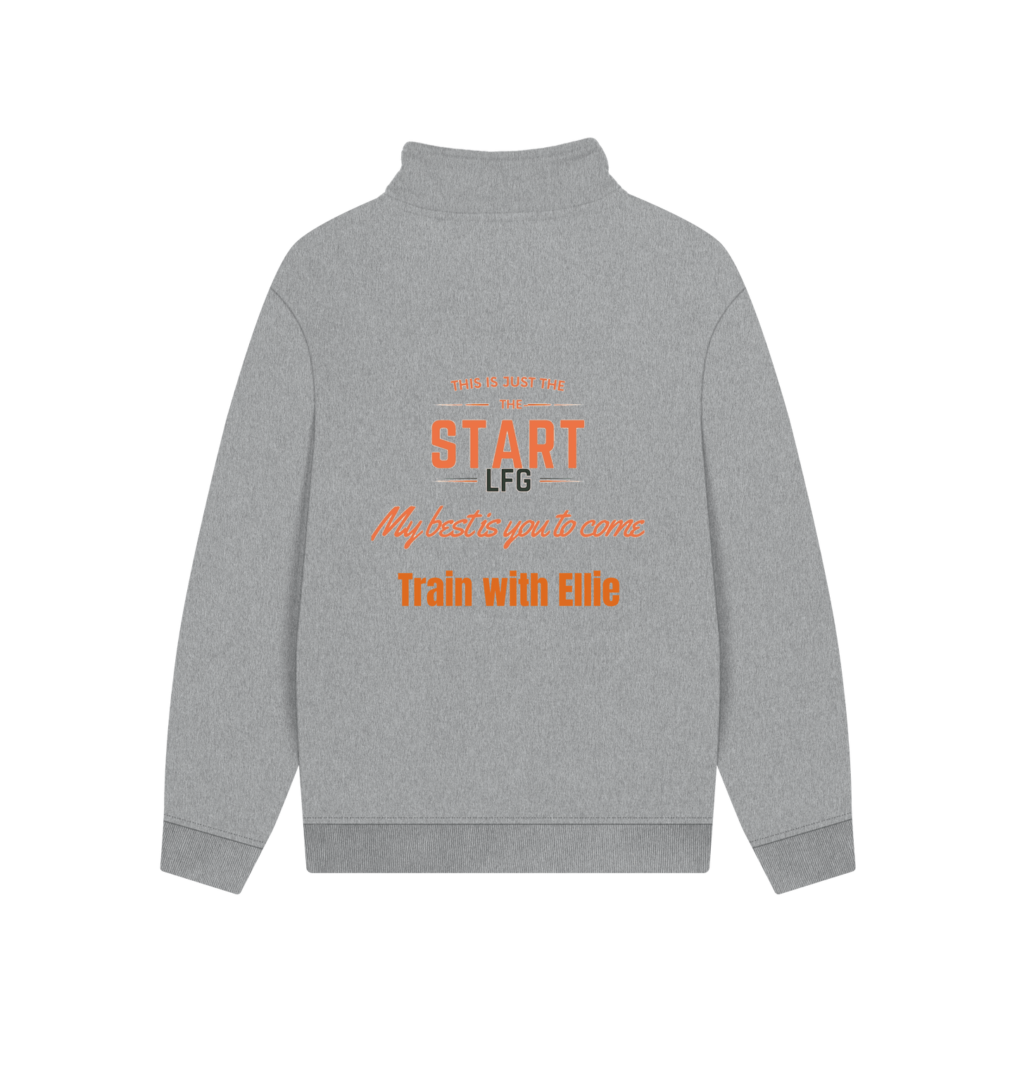 Athletic Grey Printed Sweater Back