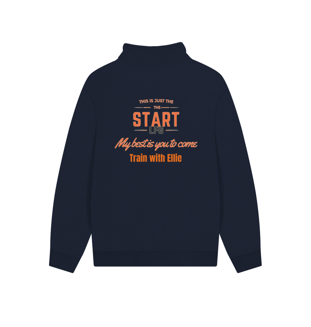 Navy Printed Sweater Back