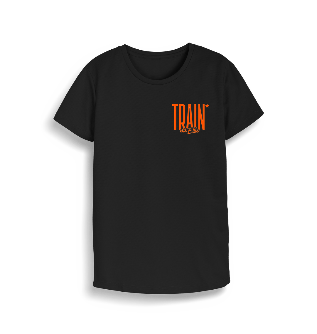 Jet Black Printed T-shirt Front