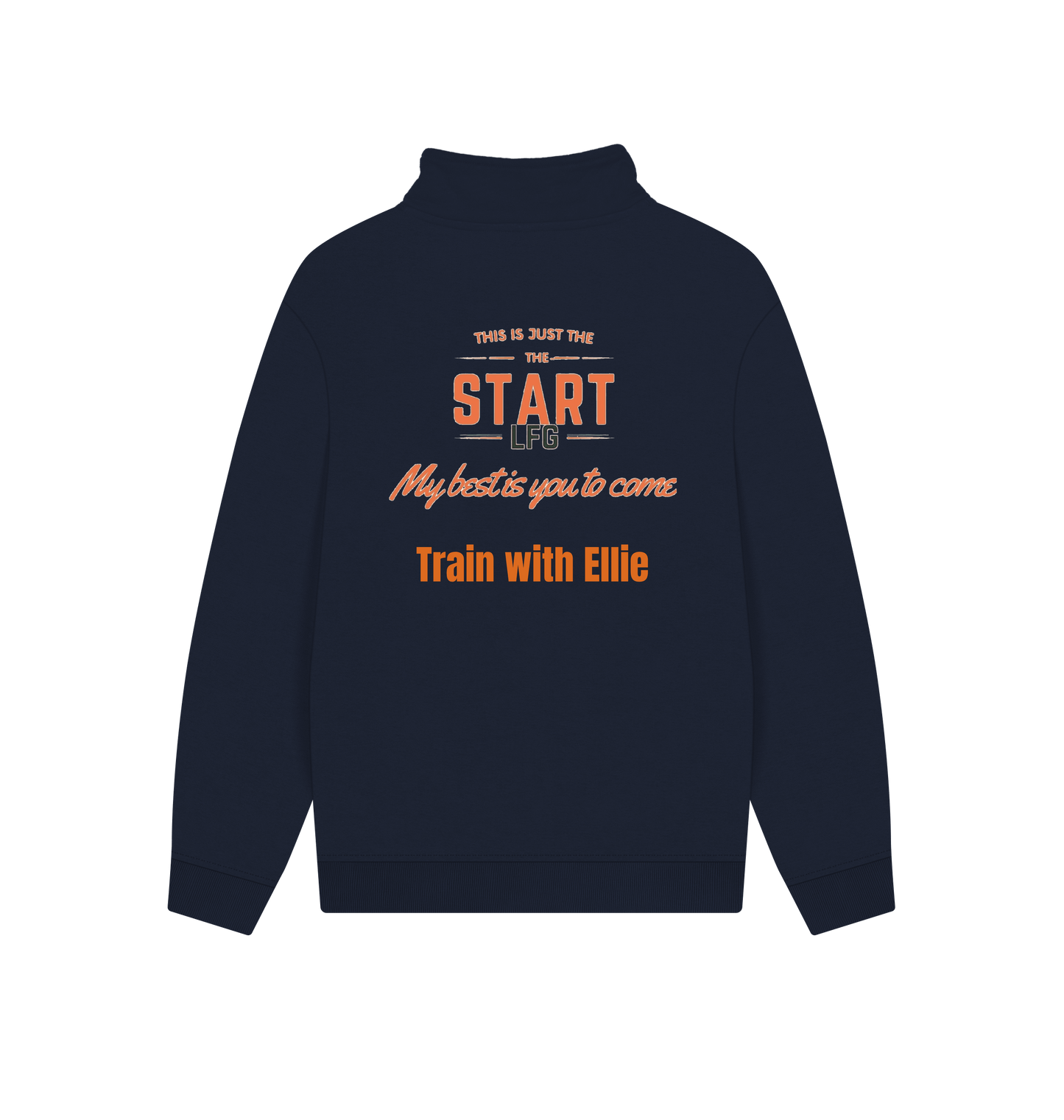 Navy Printed Sweater Back