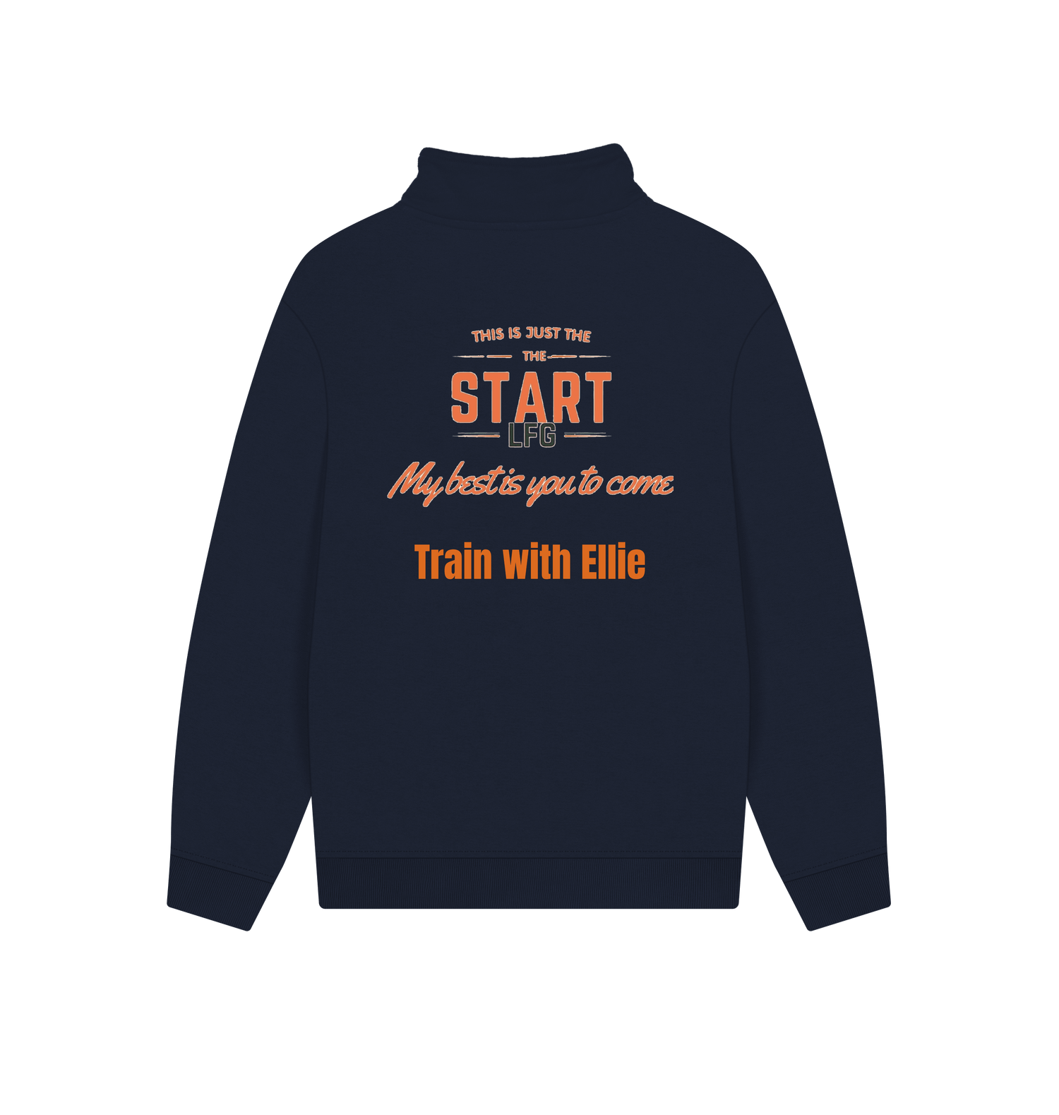 Navy Printed Sweater Back