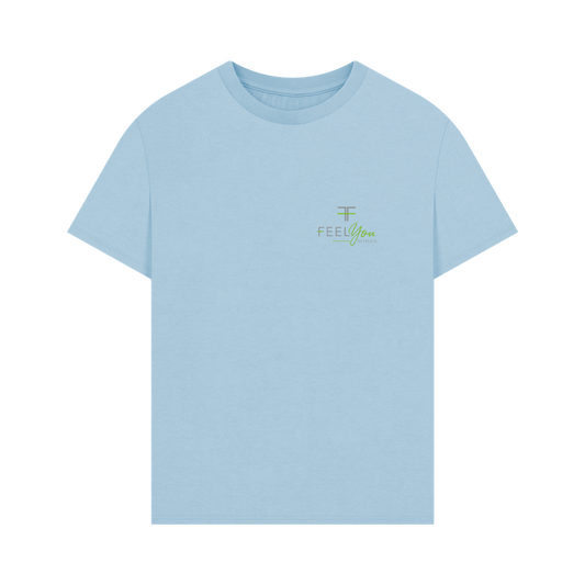 Milky Blue Printed T-shirt Front