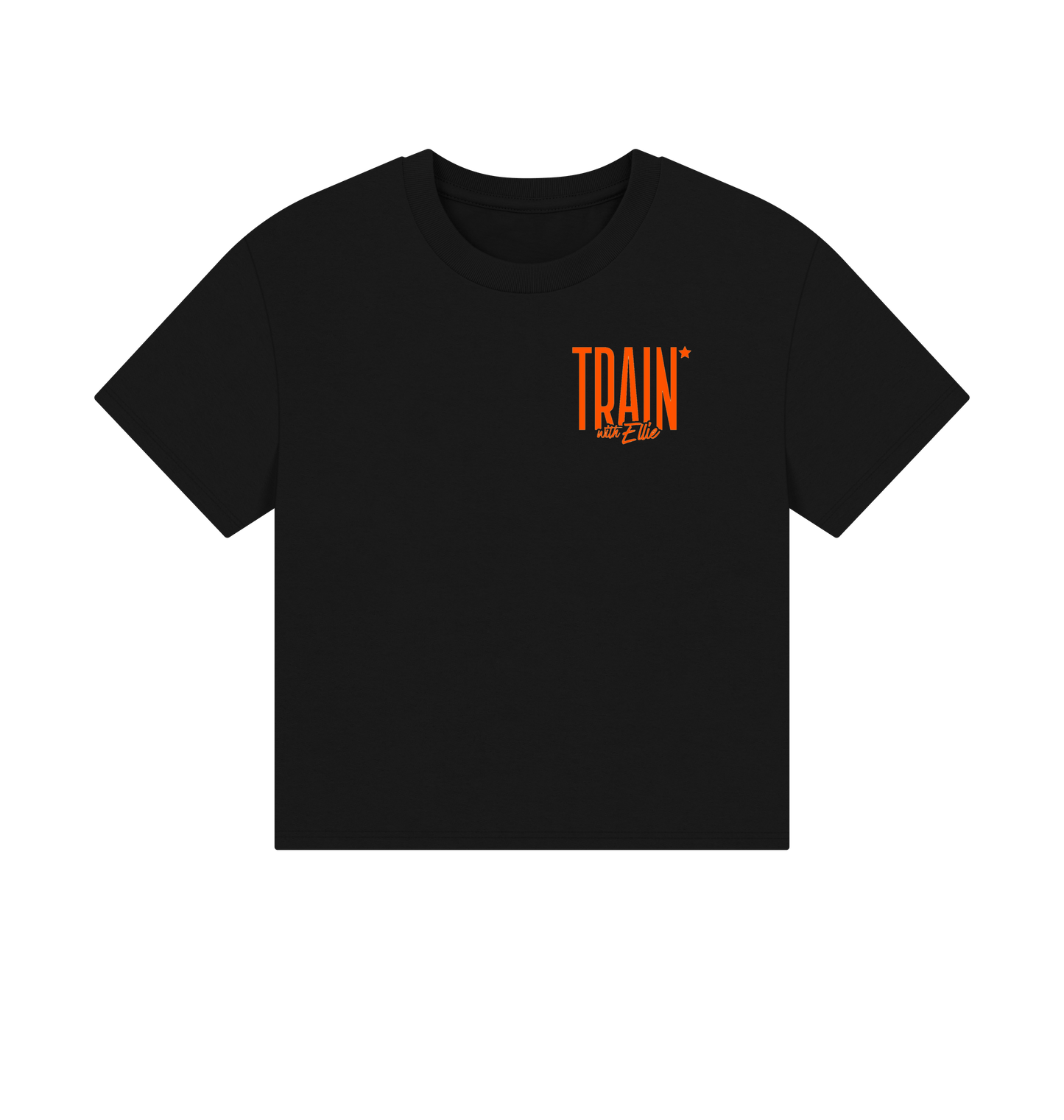 Black Printed T-shirt Front