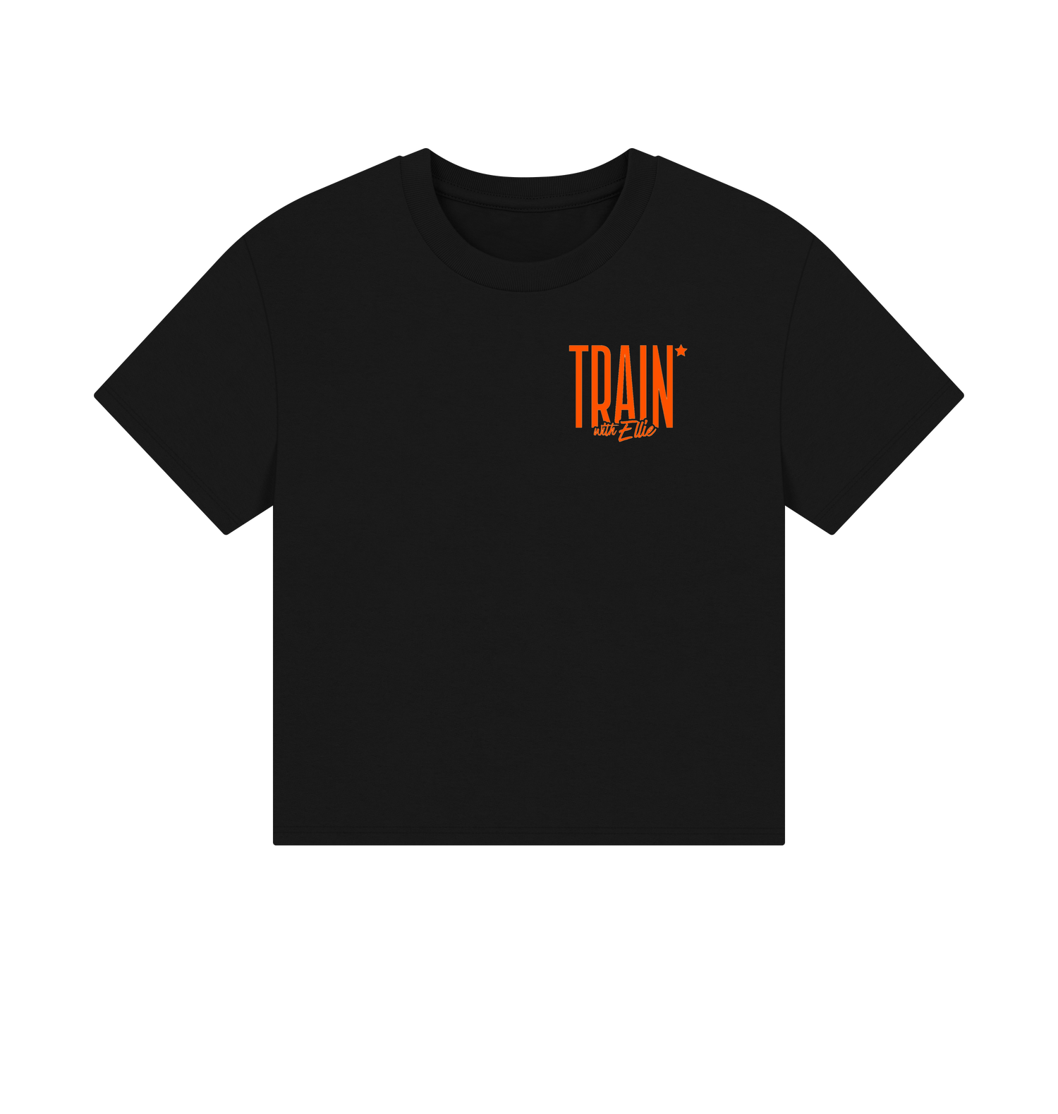 Black Printed T-shirt Front