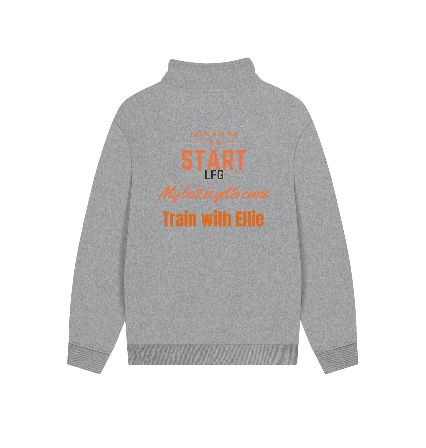 Athletic Grey Printed Sweater Back