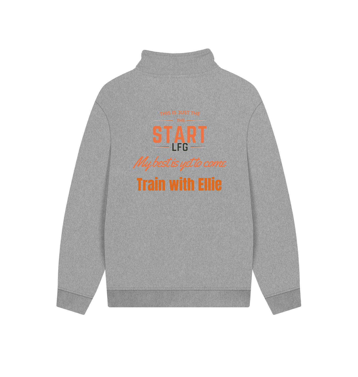 Athletic Grey Printed Sweater Back