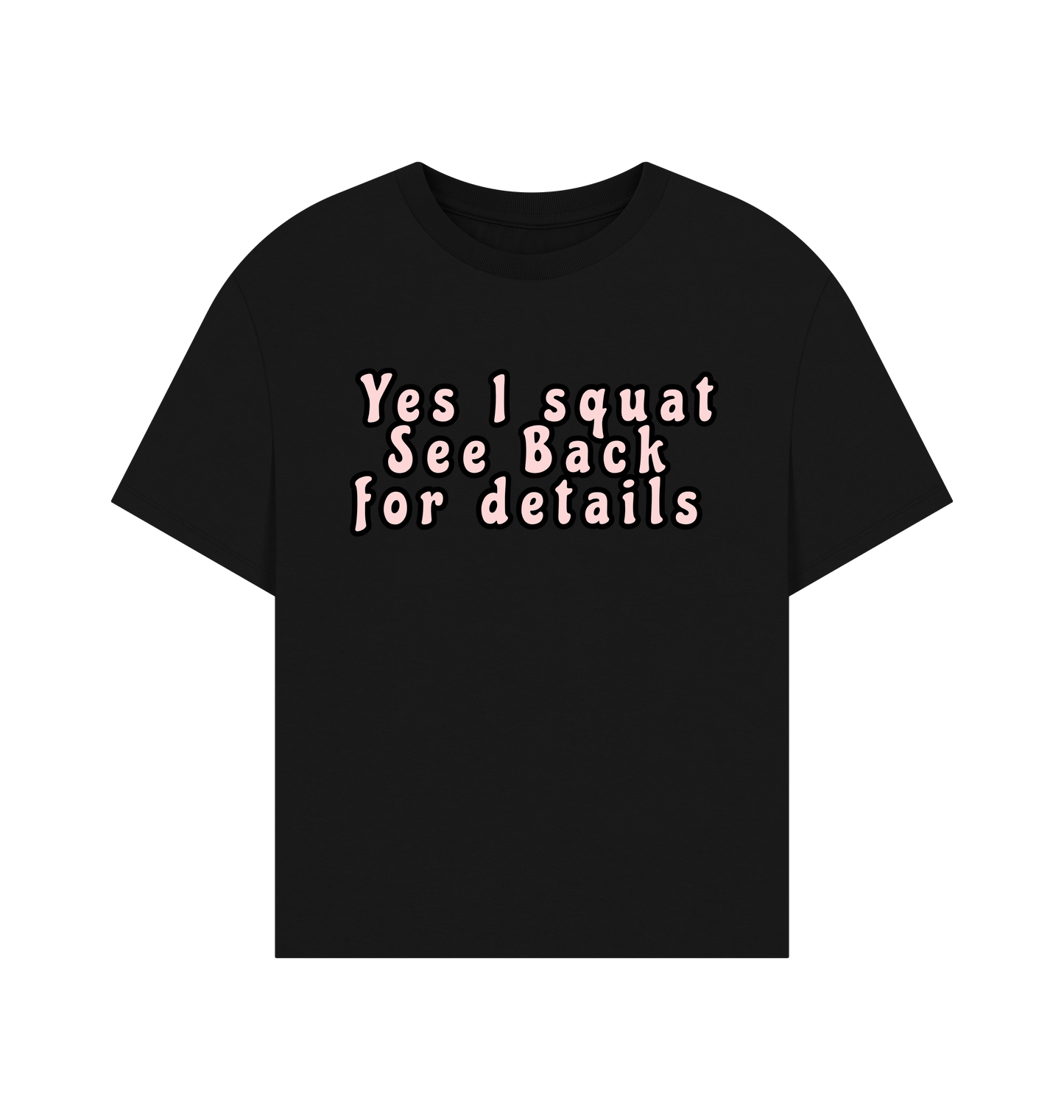 Black Printed T-shirt Front