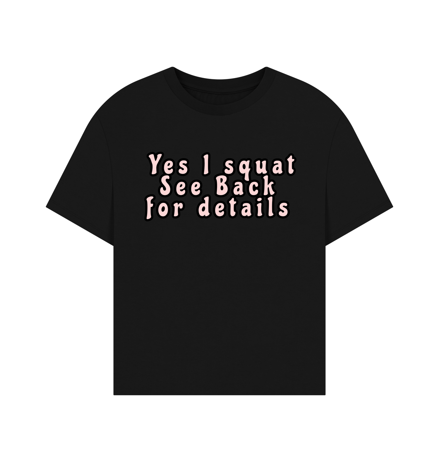 Black Printed T-shirt Front