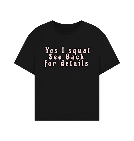 Black Printed T-shirt Front