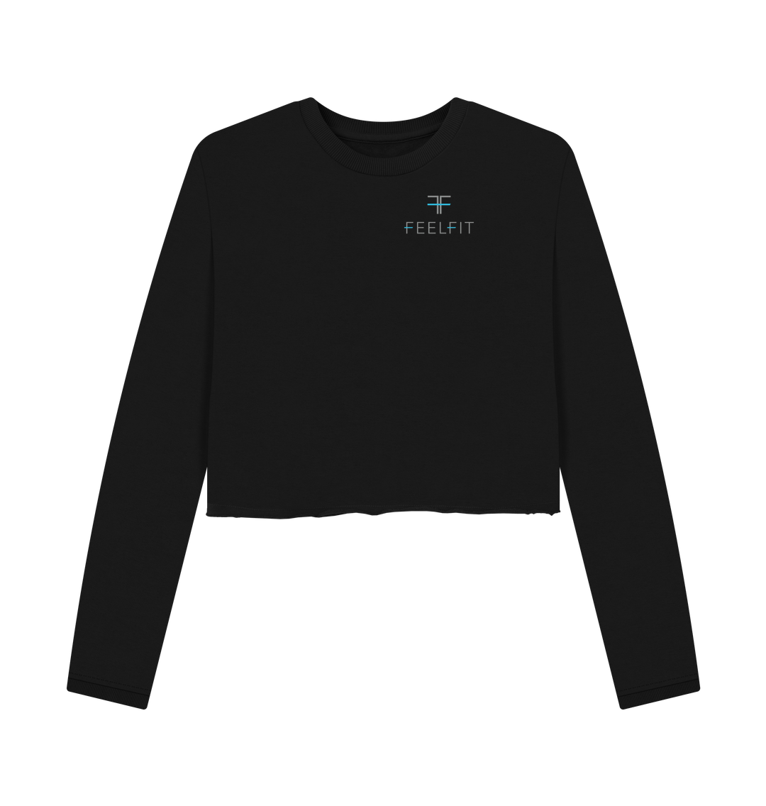 Black Printed Boxy Jumpers Front