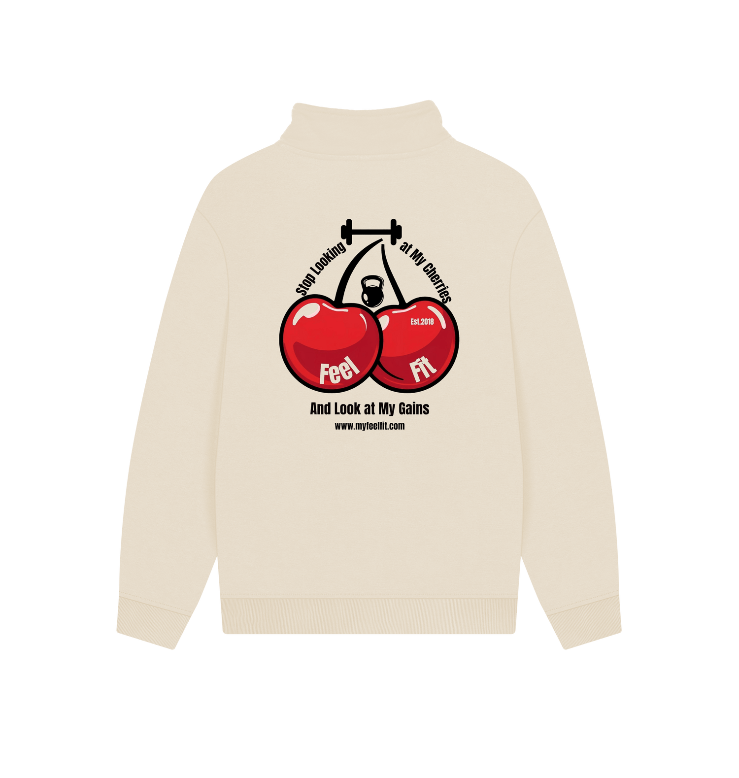 Oat Printed Sweater Back