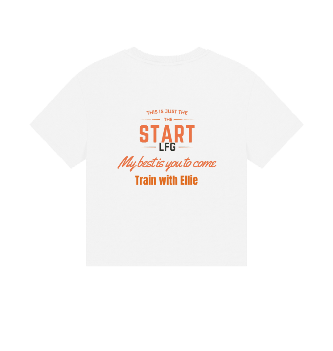White Printed T-shirt Back