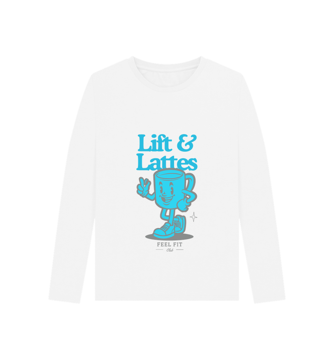 White Printed Long Sleeve T Shirt