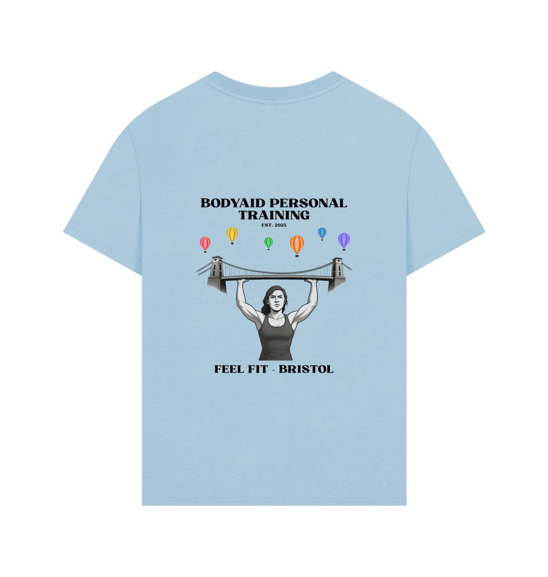 Milky Blue Printed T-shirt Back