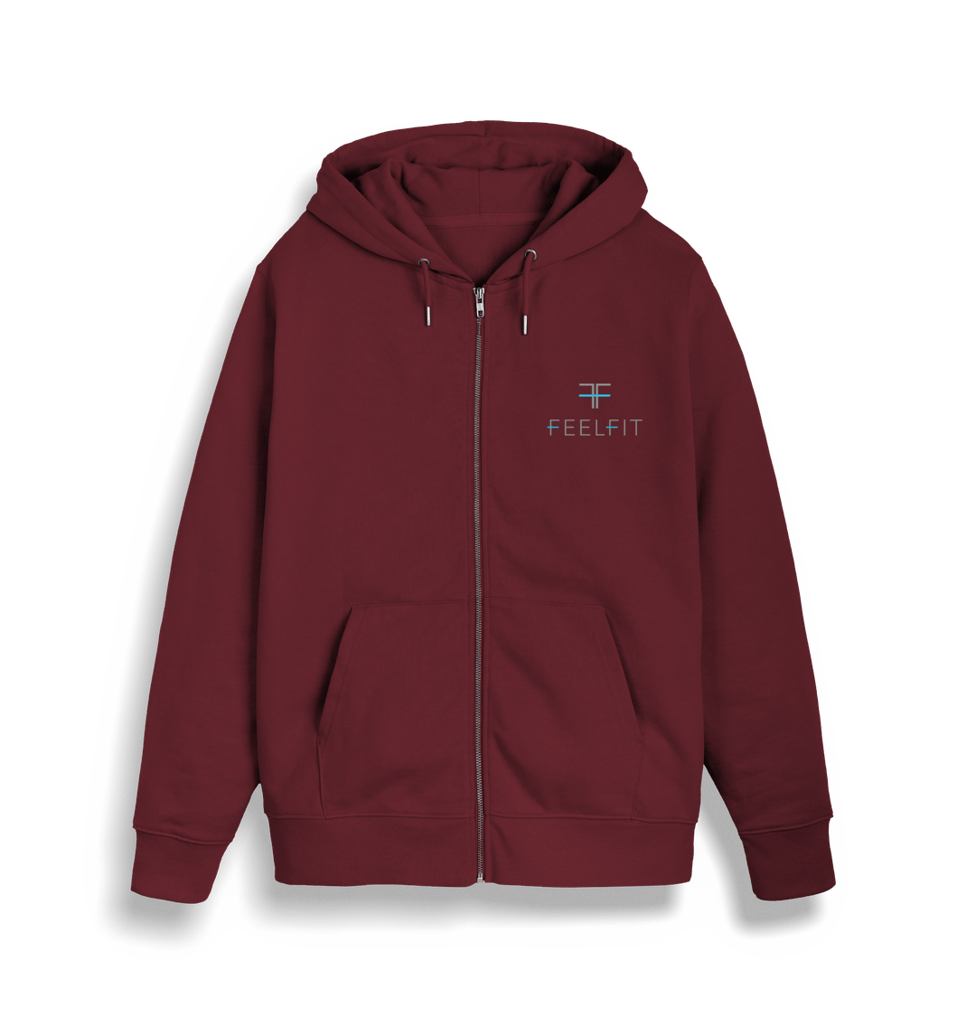 Feel Fit Zip Through Hoodie Burgundy / XL