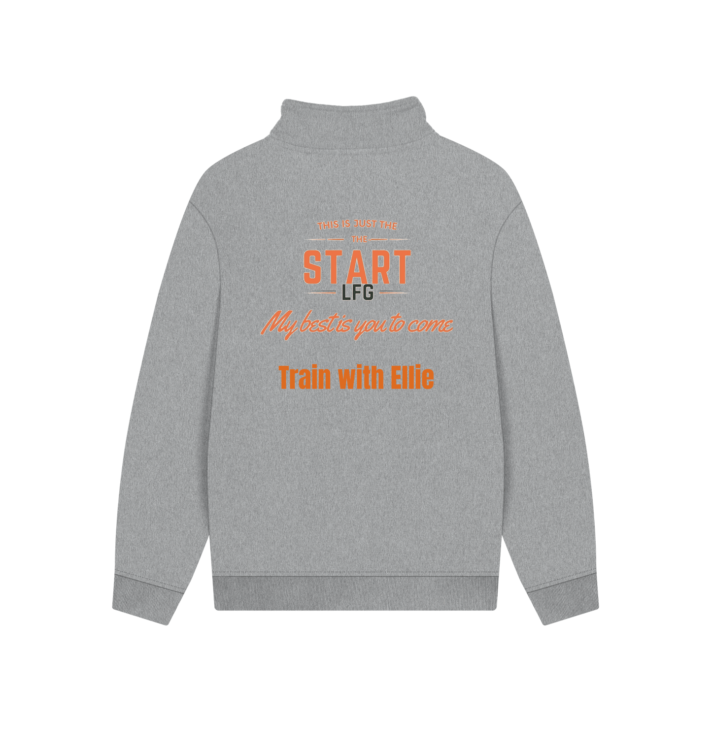 Athletic Grey Printed Sweater Back