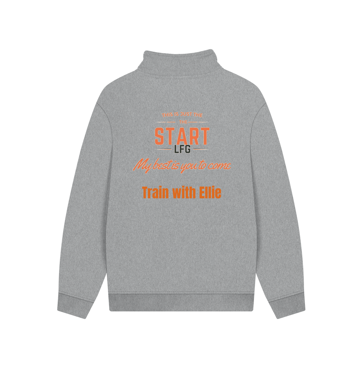 Athletic Grey Printed Sweater Back