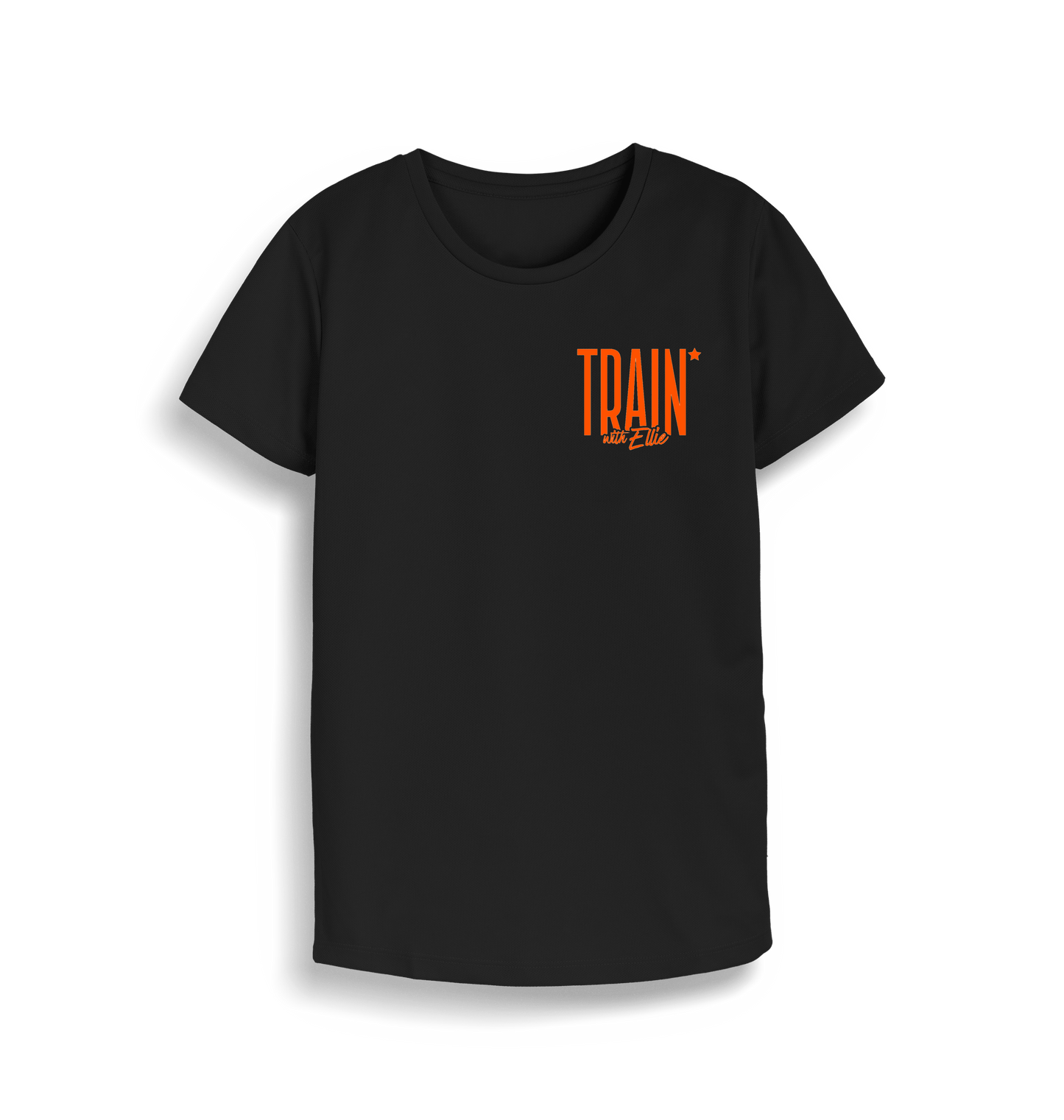 Jet Black Printed T-shirt Front