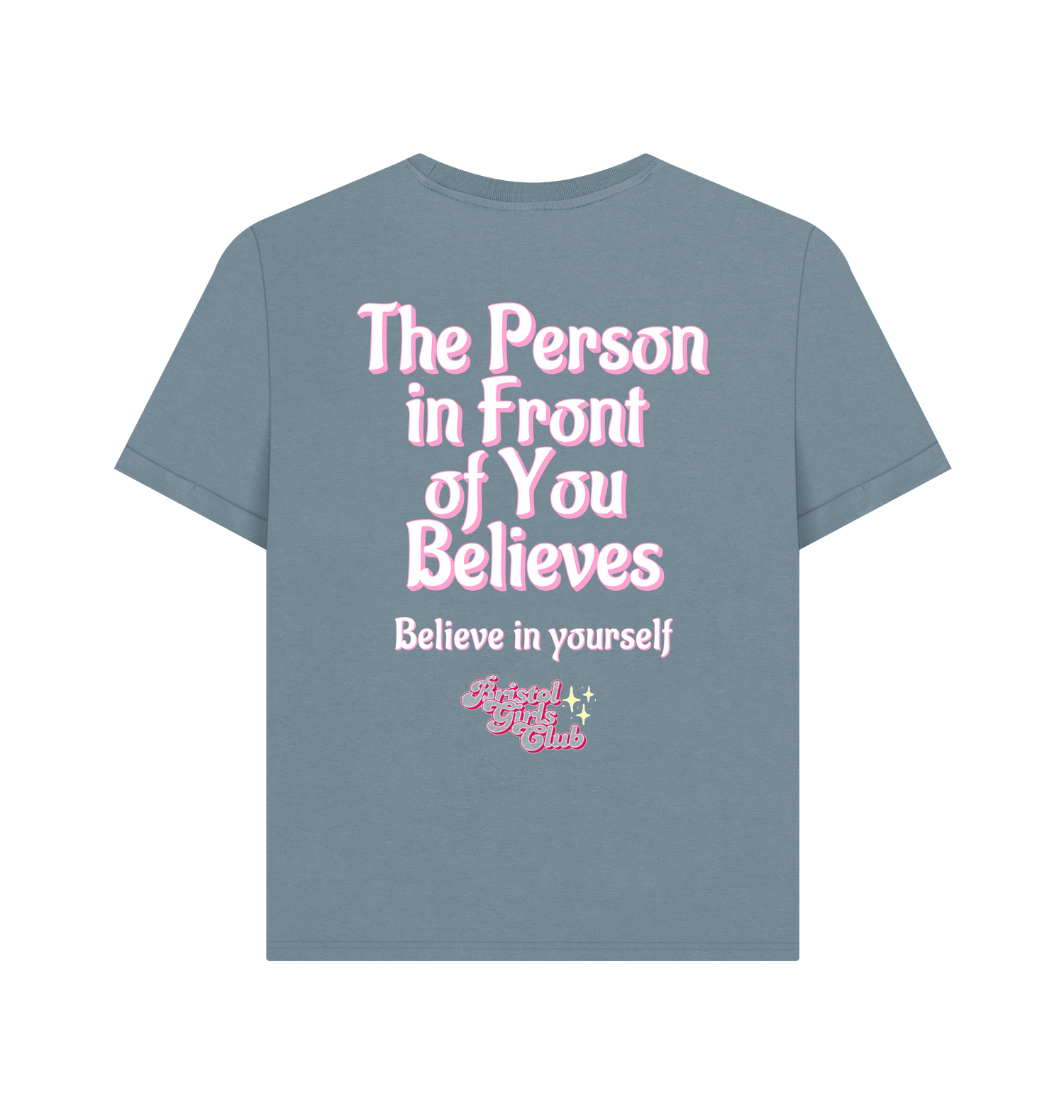 Stone Blue Printed T-shirt Back
