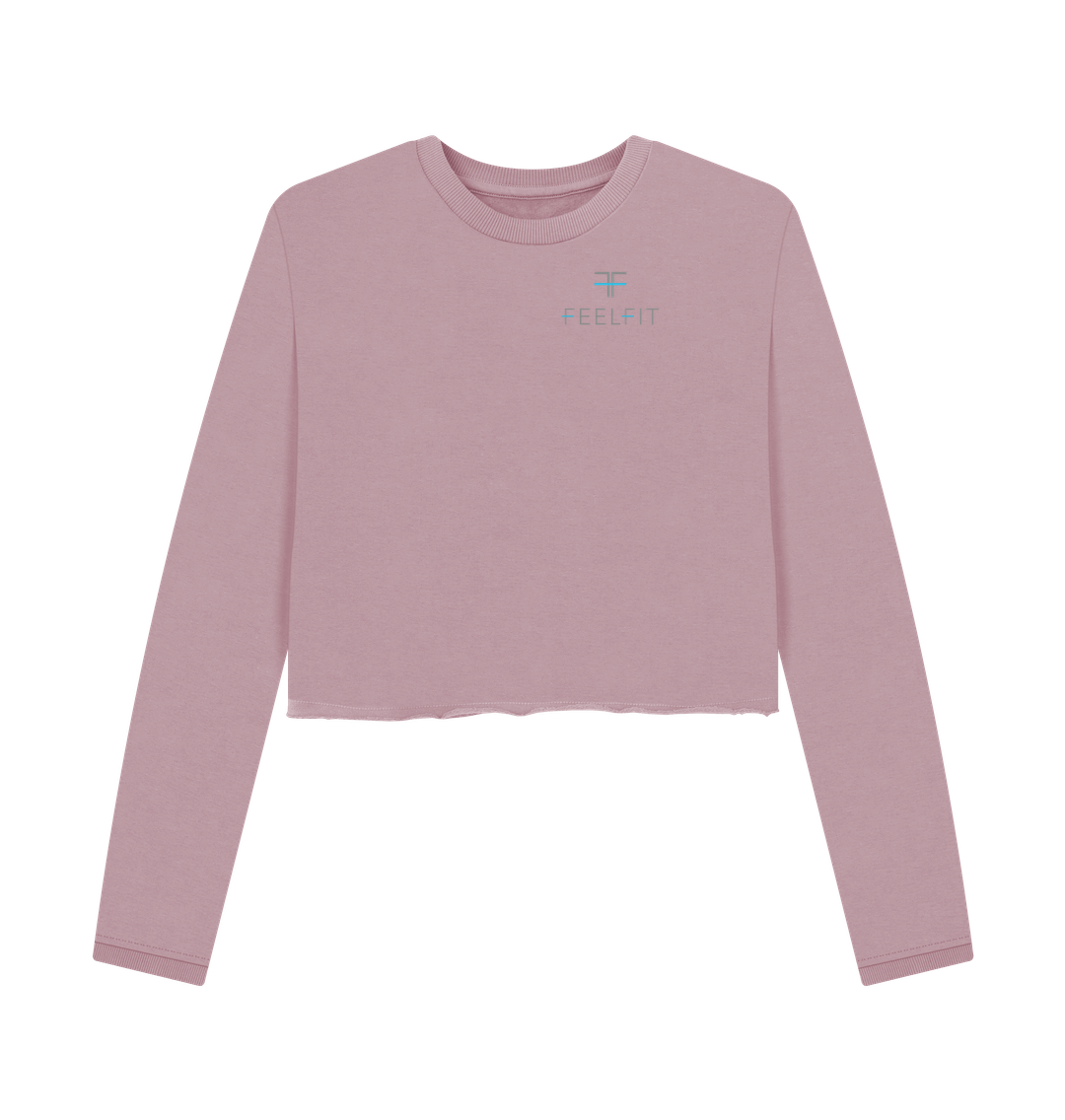 Mauve Printed Boxy Jumpers Front