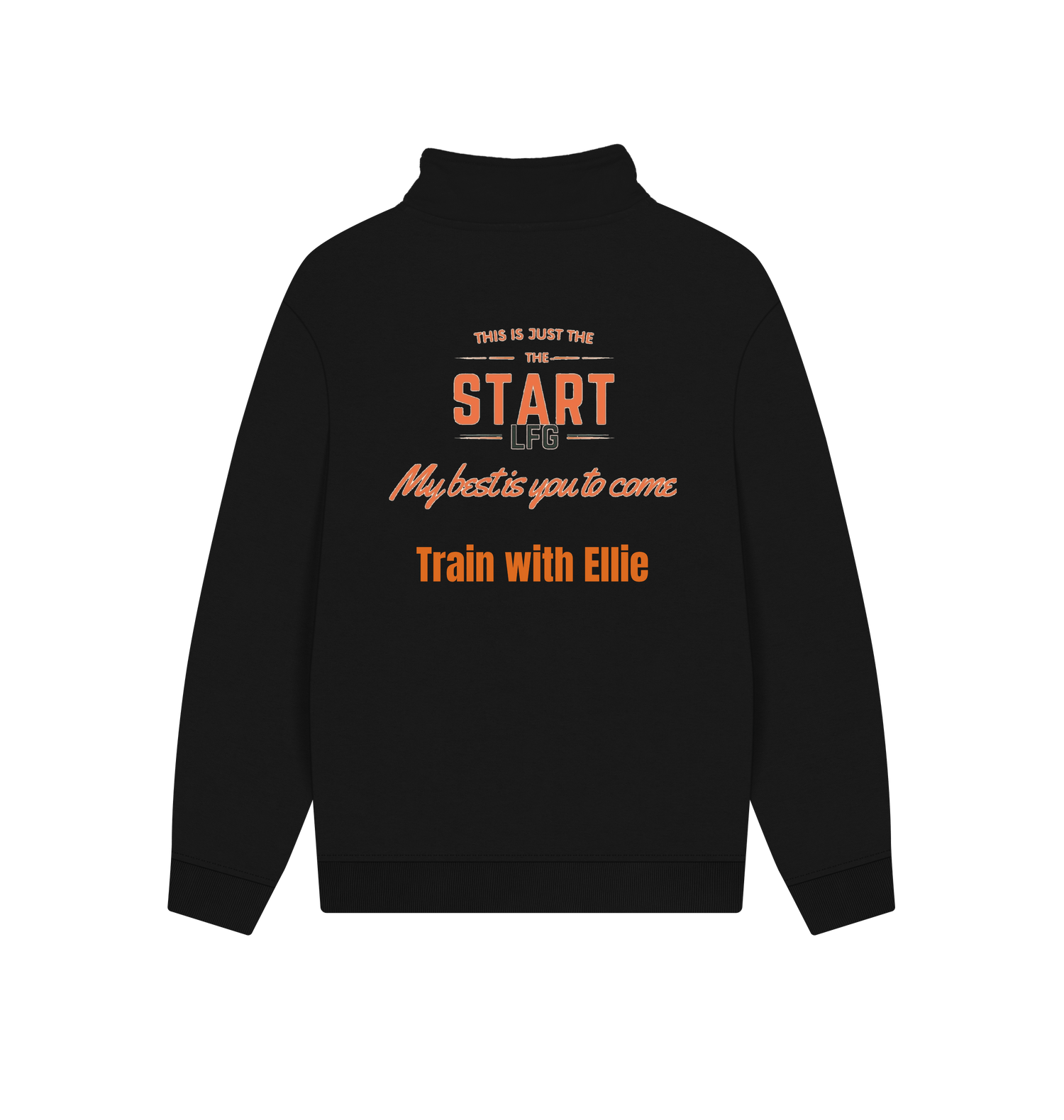 Black Printed Sweater Back