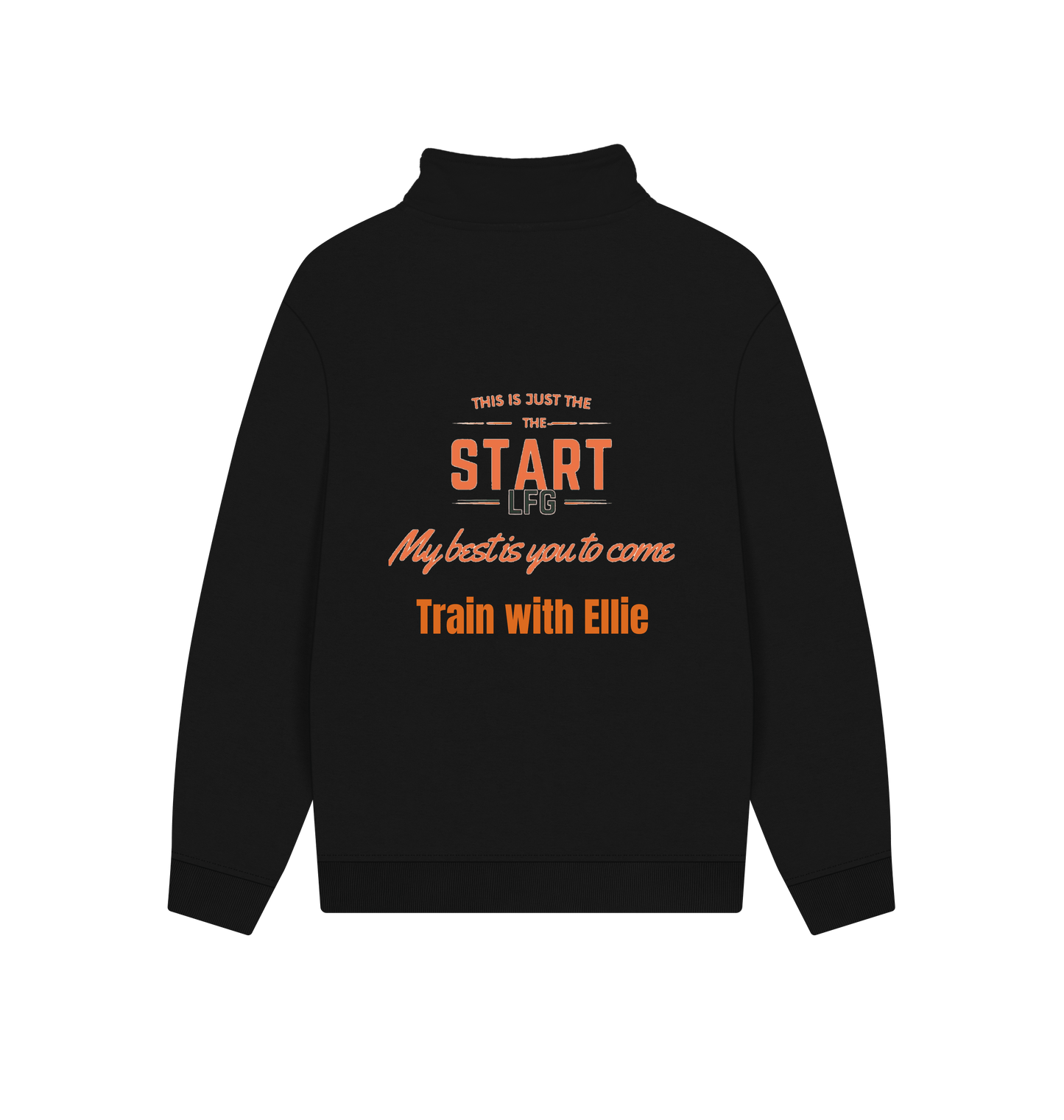 Black Printed Sweater Back