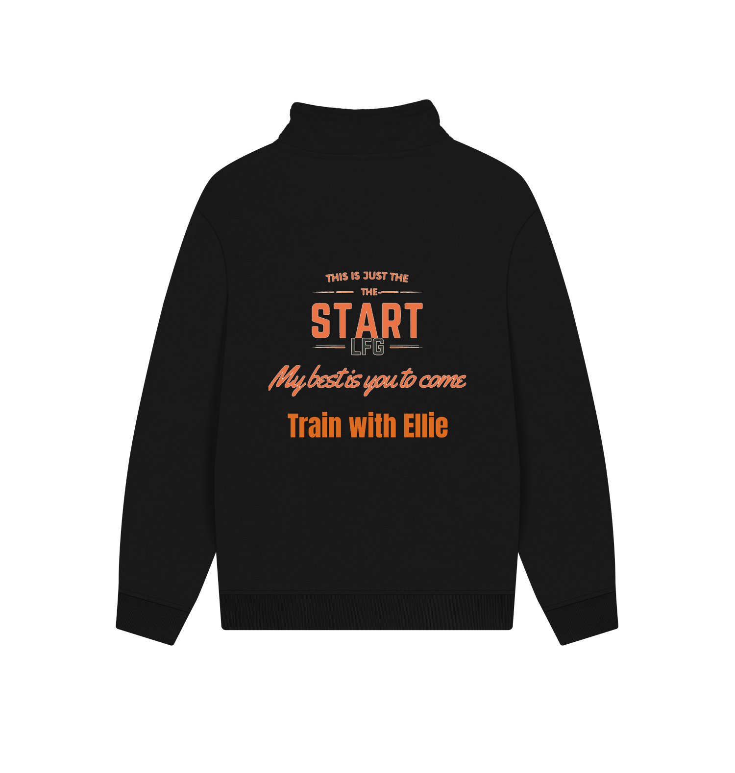 Black Printed Sweater Back