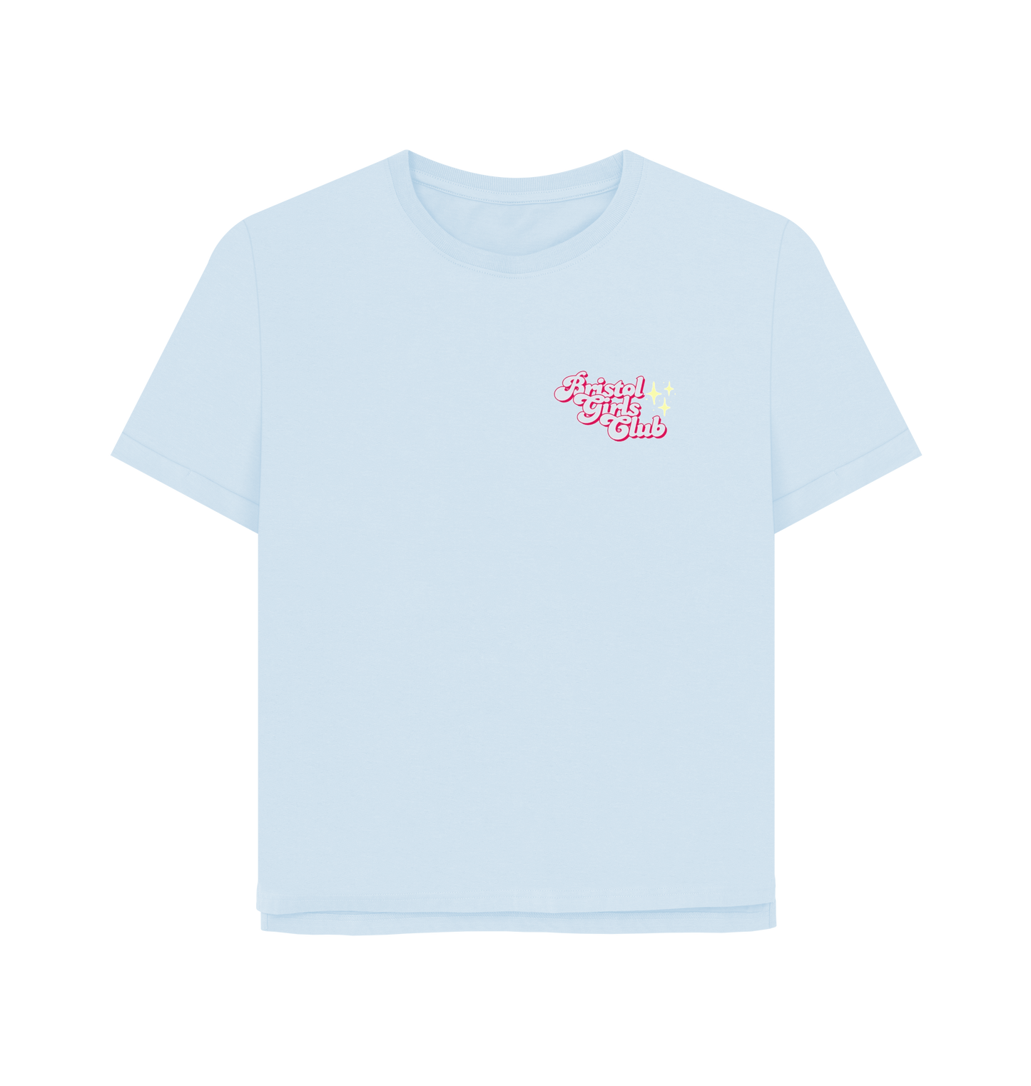 Sky Blue Printed T-shirt Front