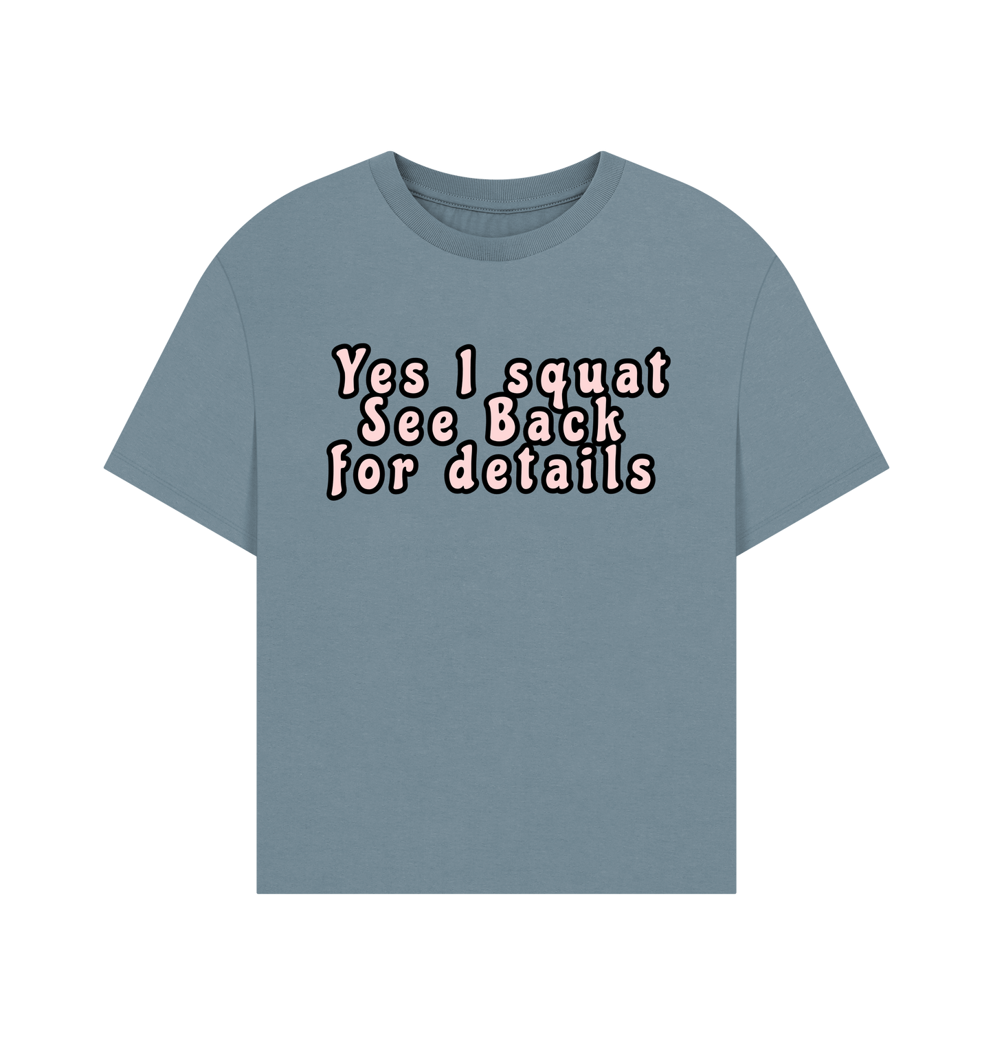 Stone Blue Printed T-shirt Front
