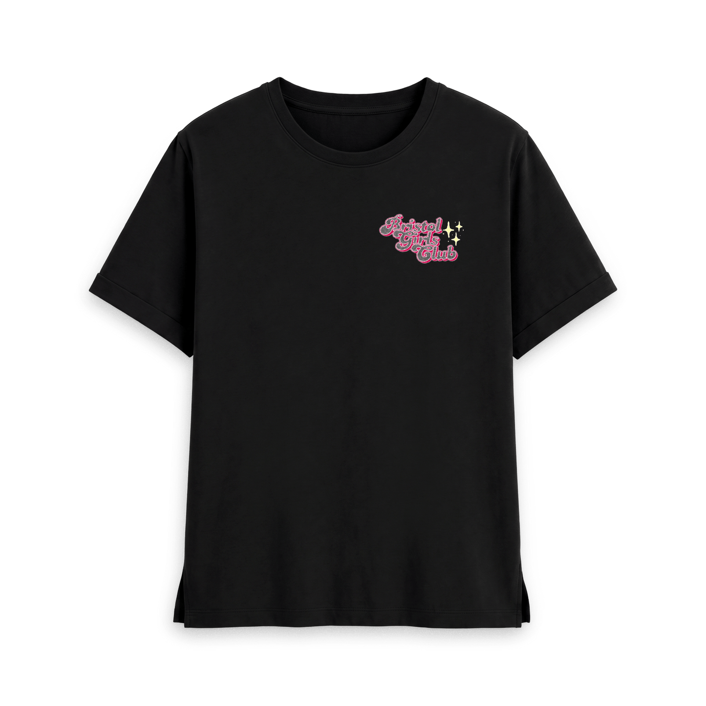 Black Printed T-shirt Front