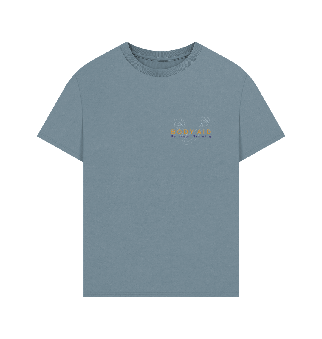 Stone Blue Printed T-shirt Front