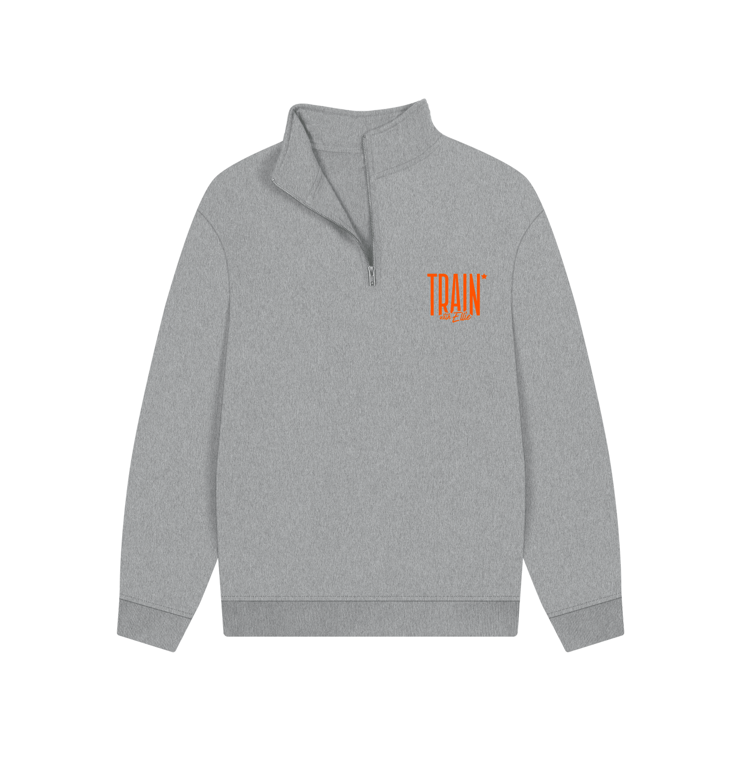 Athletic Grey Printed Sweater Front