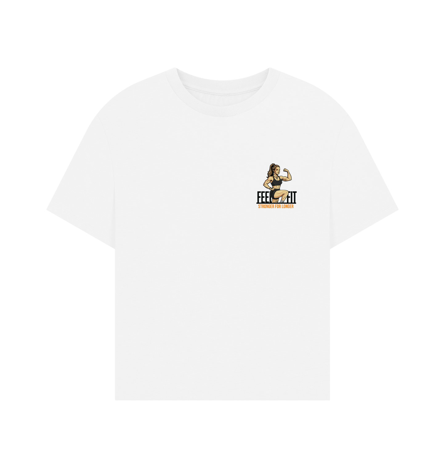 White Printed T-shirt Front