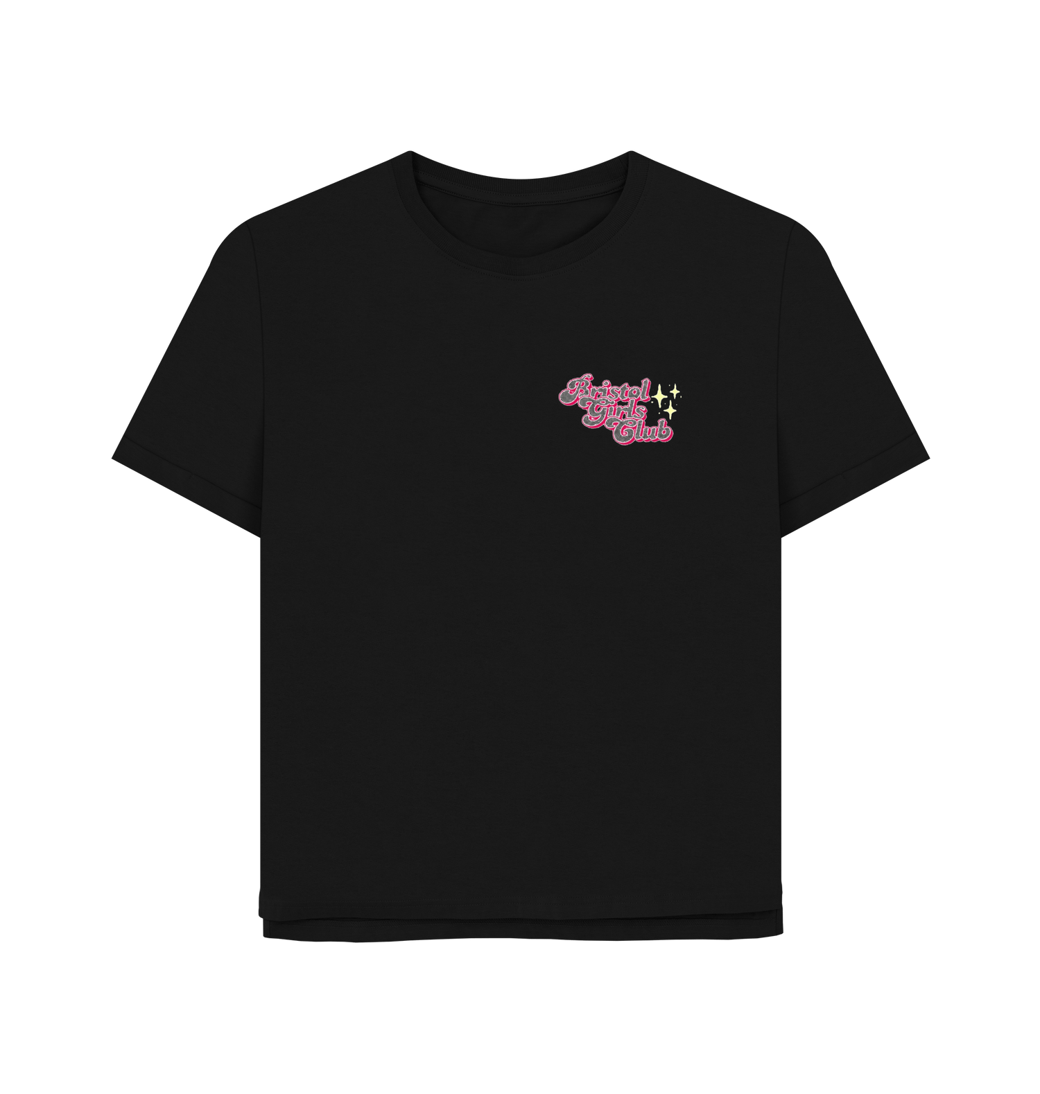 Black Printed T-shirt Front