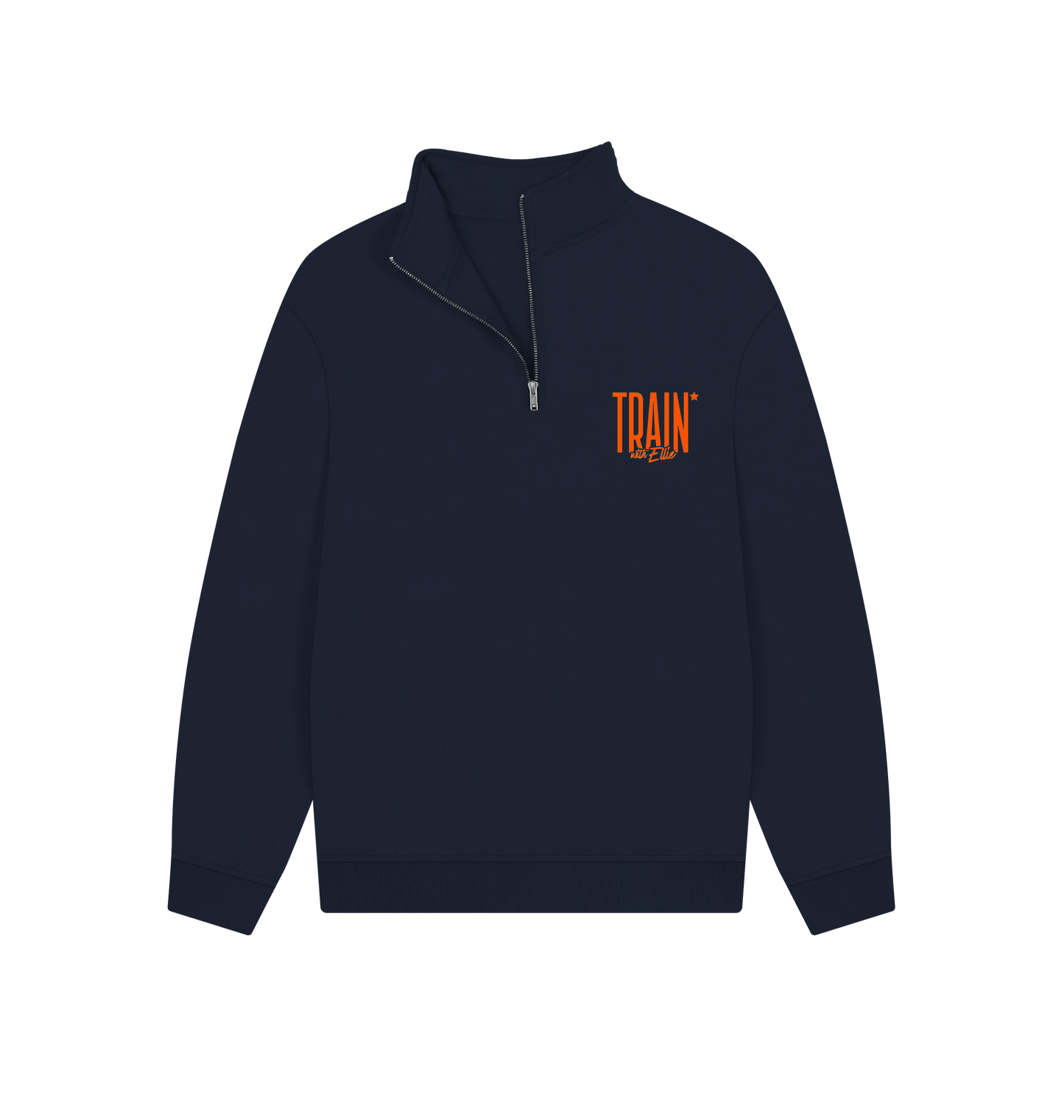 Navy Printed Sweater Front