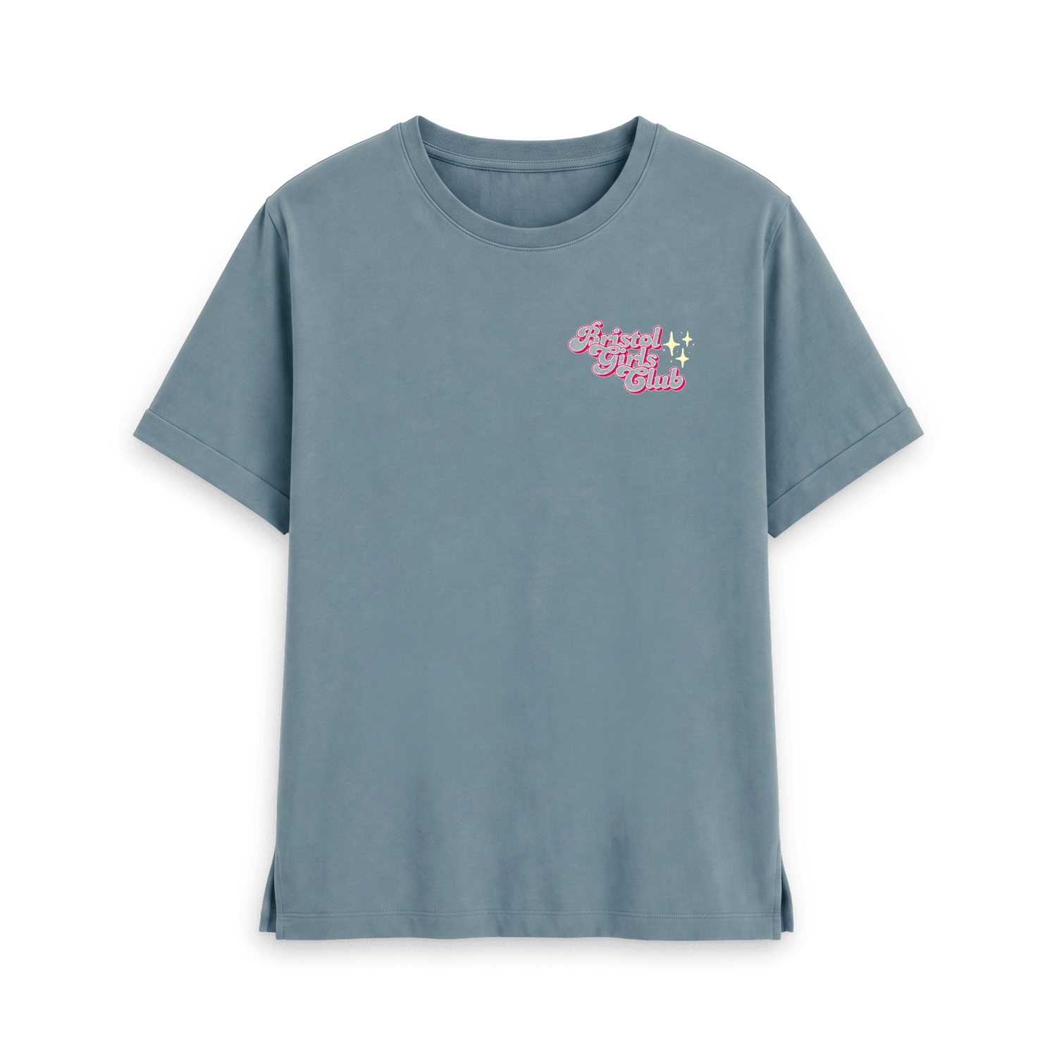 Stone Blue Printed T-shirt Front