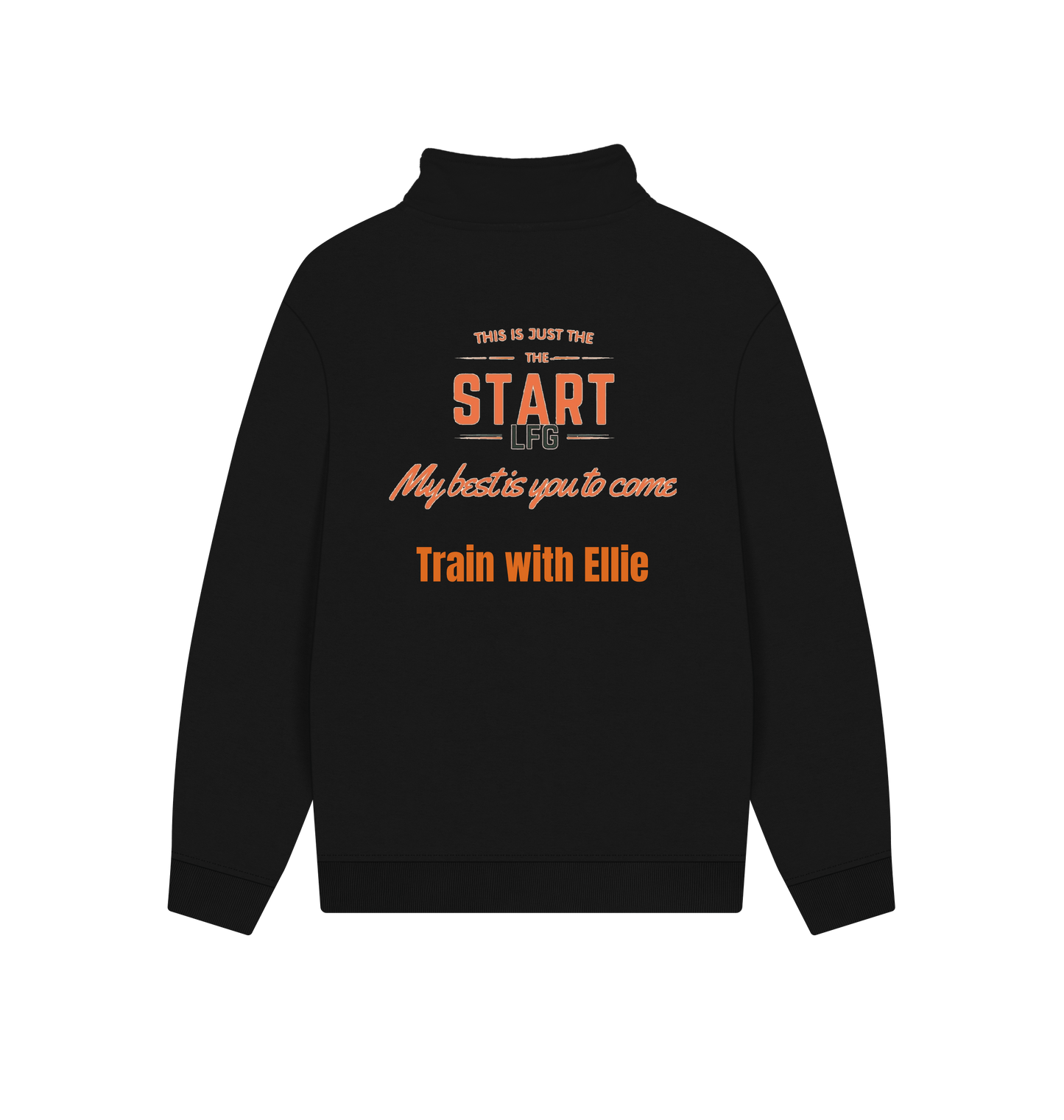 Black Printed Sweater Back