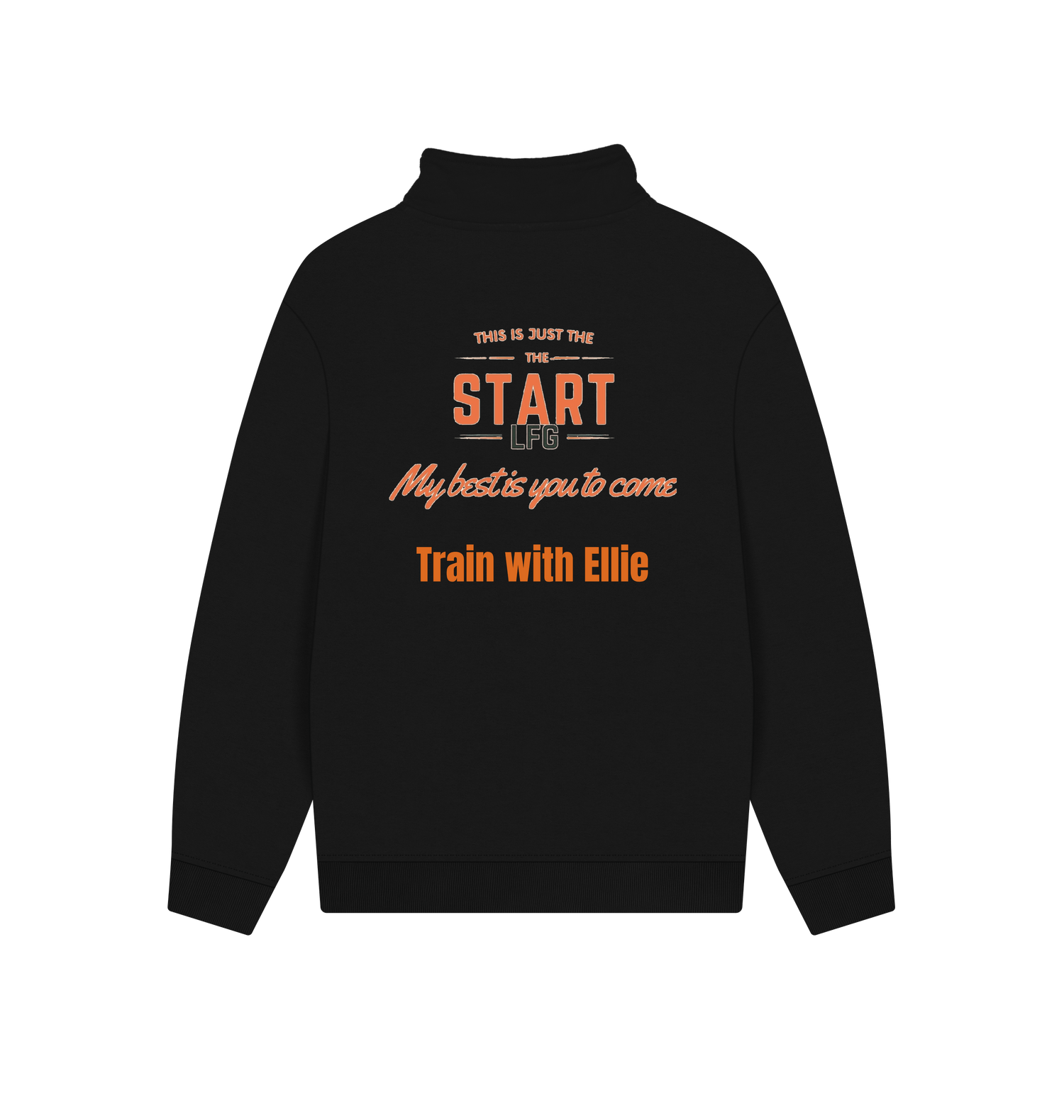 Black Printed Sweater Back