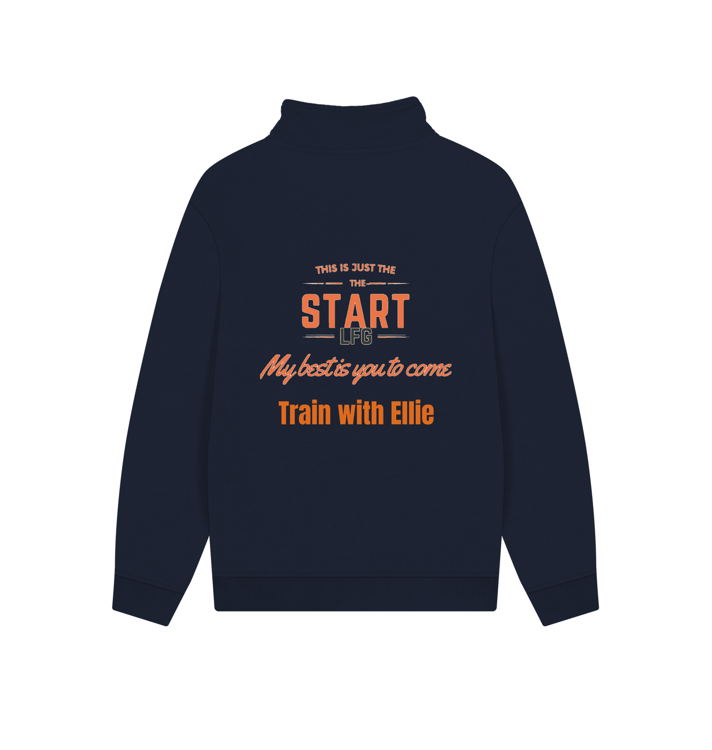 Navy Printed Sweater Back