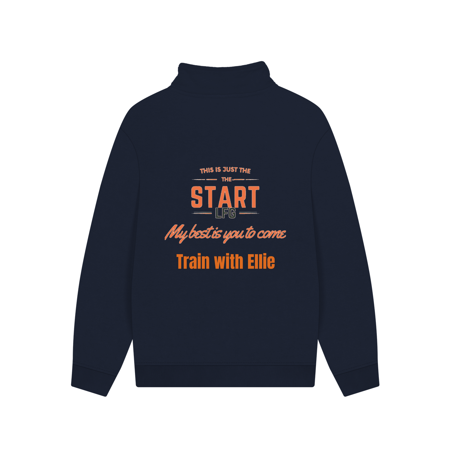 Navy Printed Sweater Back