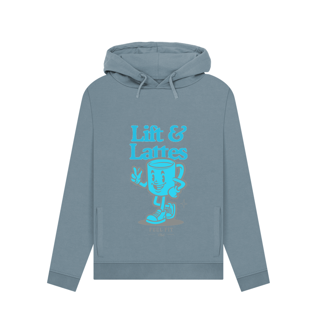 Stone Blue Printed Hoody